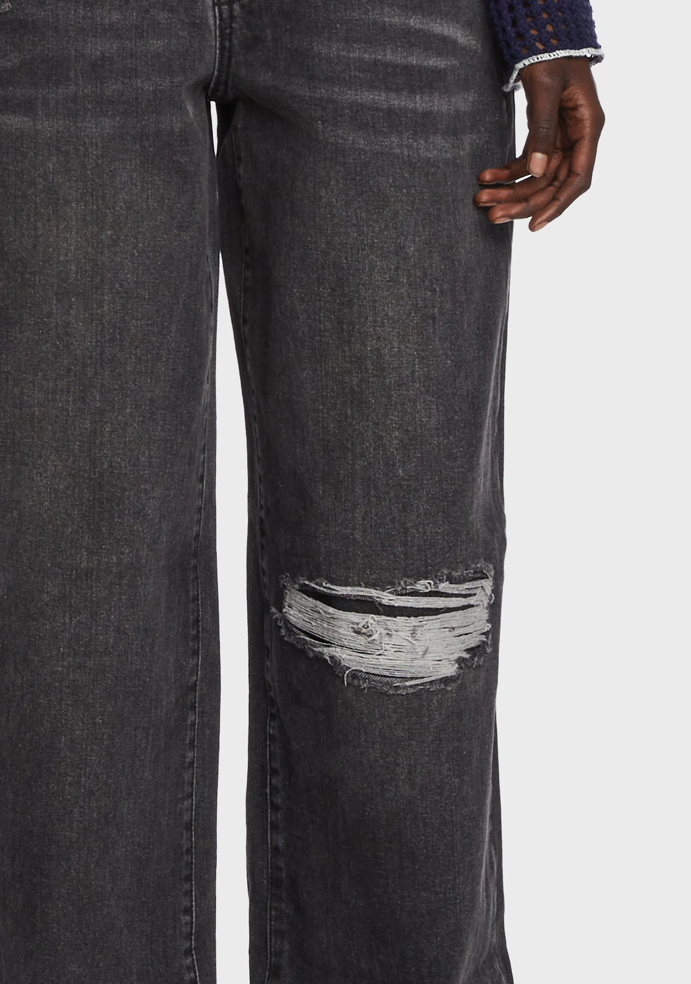 Black Baggy Ripped Jeans - Image 5