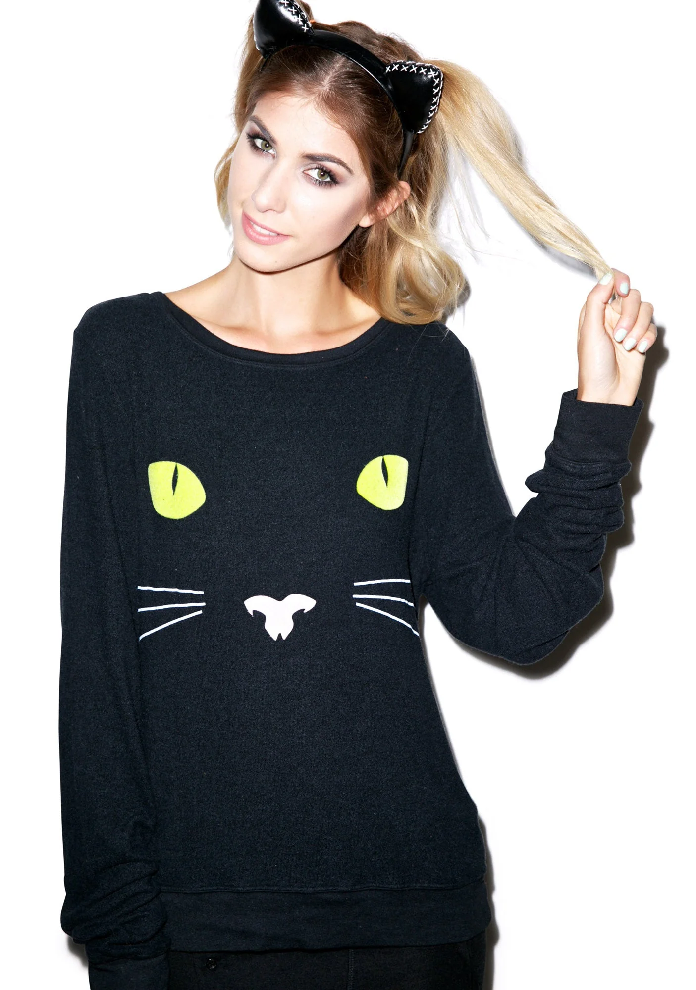 Black Cat Baggy Beach Jumper - Orange - Image 10