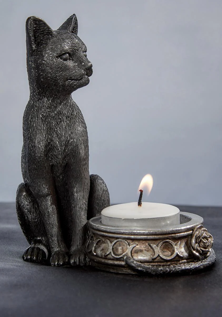 Black Cat Tea Light - Image 2