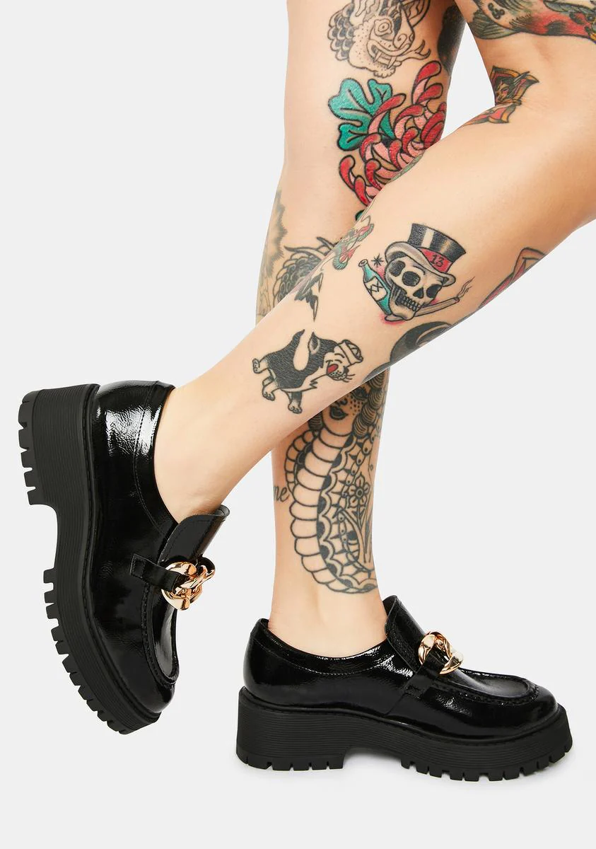 Black Chain Malvern Loafers - Image 3