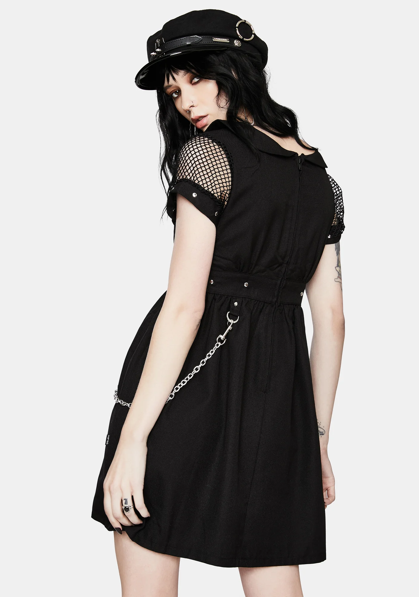 Black Chain Strap Mini Dress - Image 4