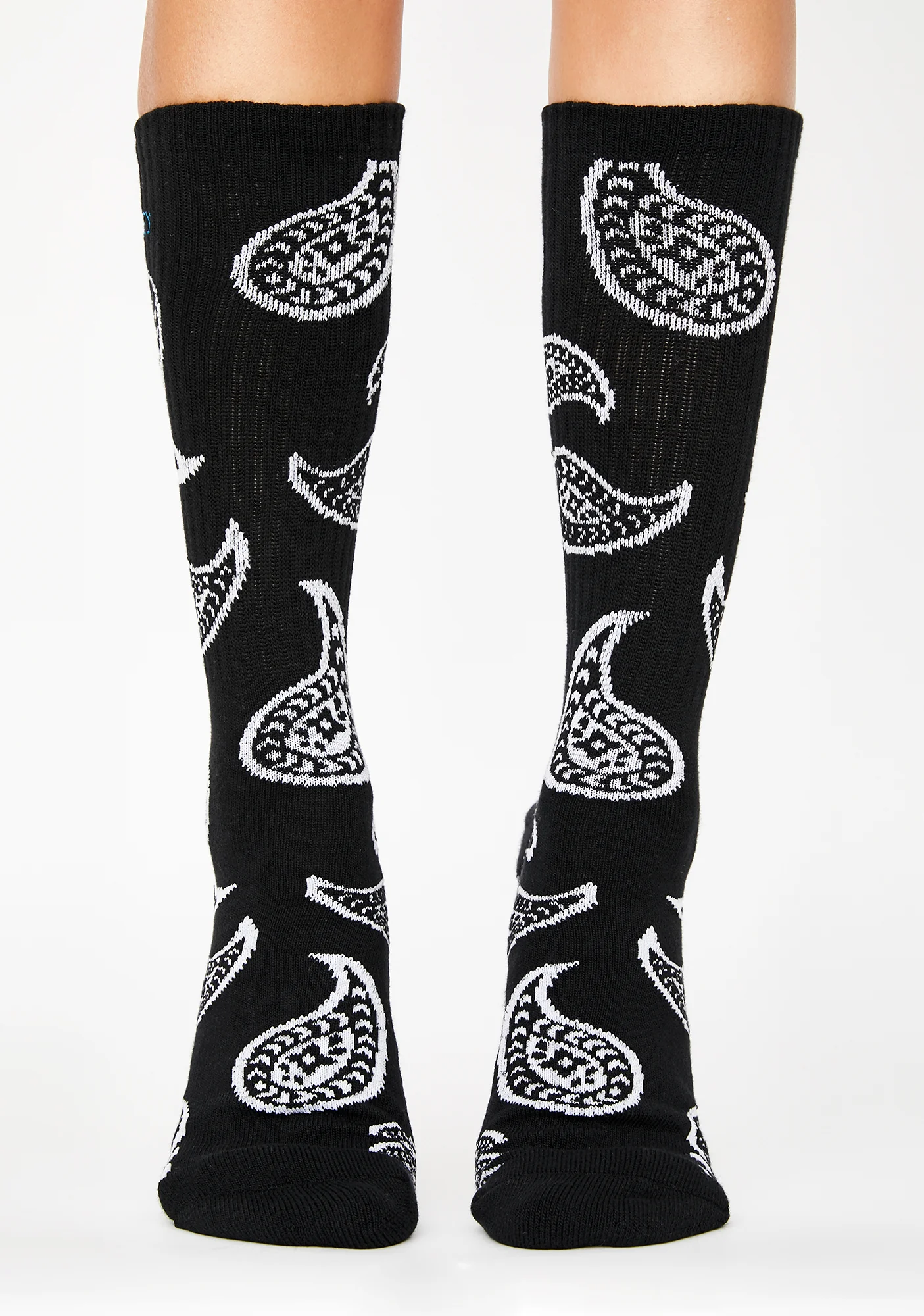 Black Dealer Paisley Crew Socks - Image 2