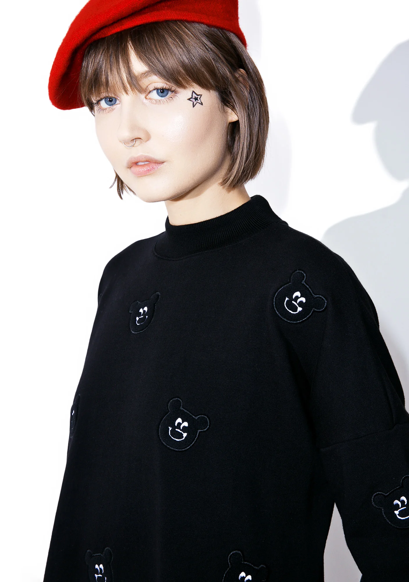 Black Fur Bear Sweatshirt - Image 3