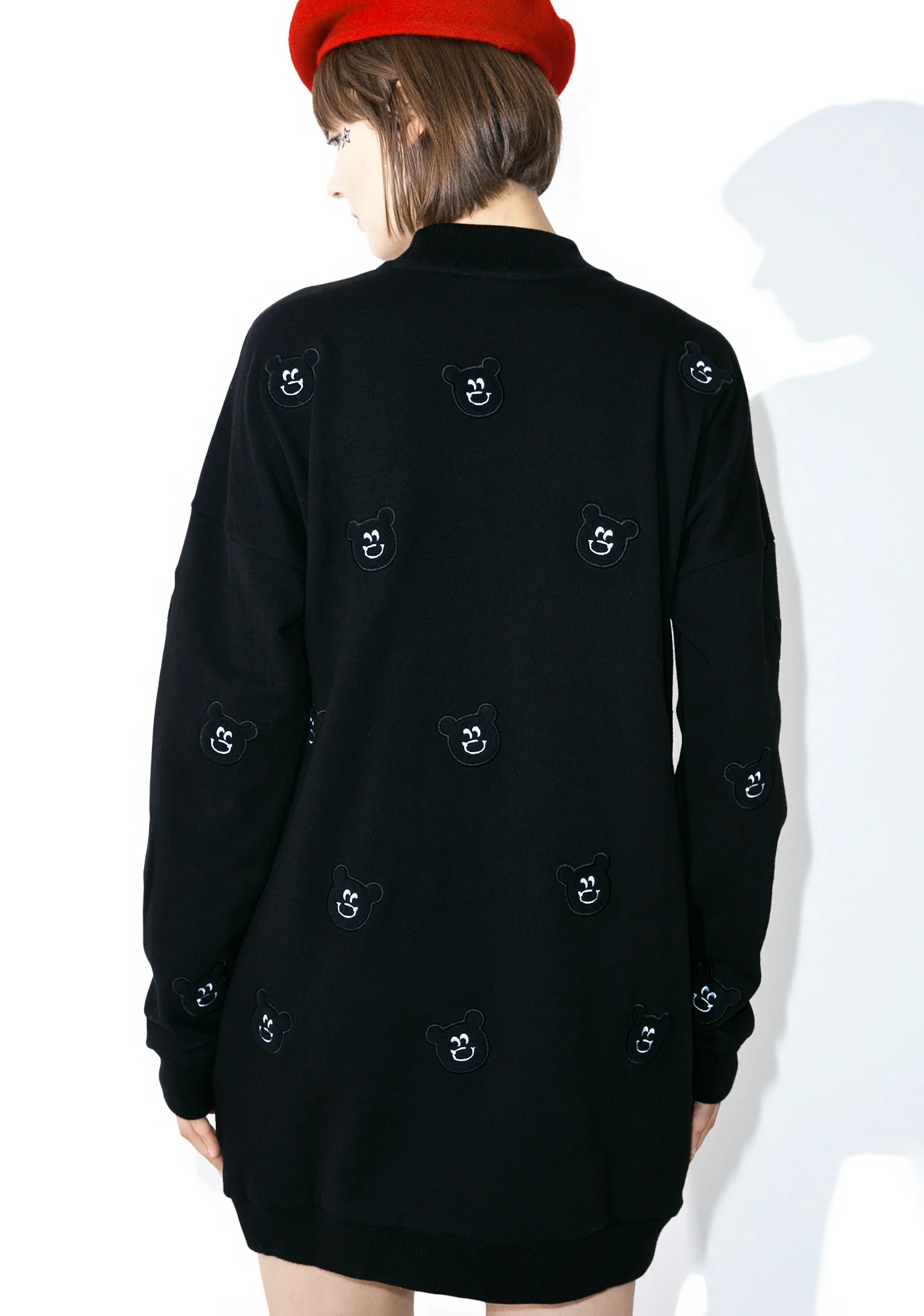 Black Fur Bear Sweatshirt - Image 4