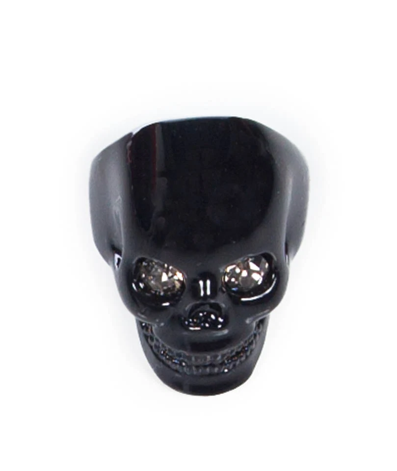 Black Hematite Skull Ring - Image 5
