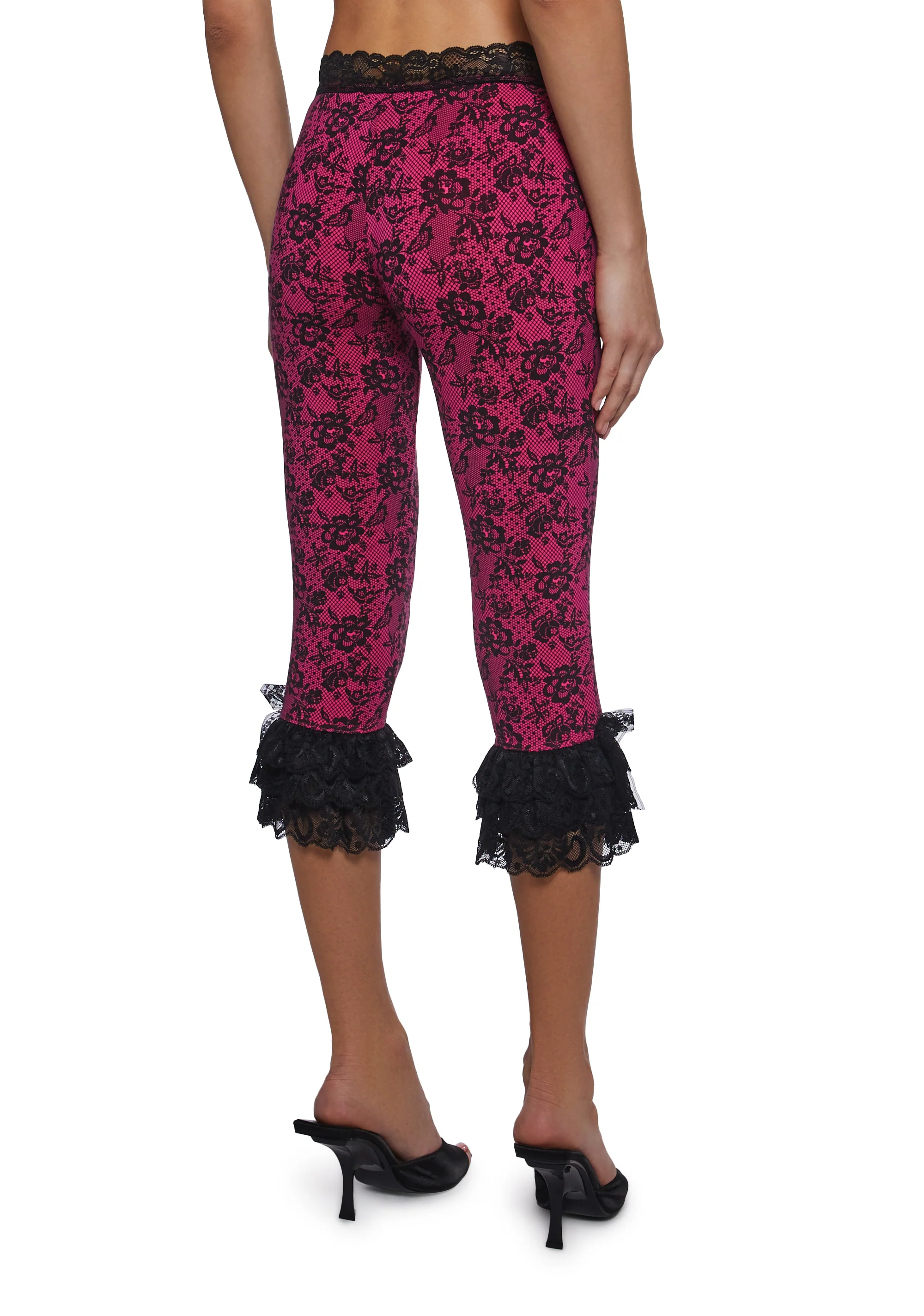 Lace Print Capri Pants - Image 4