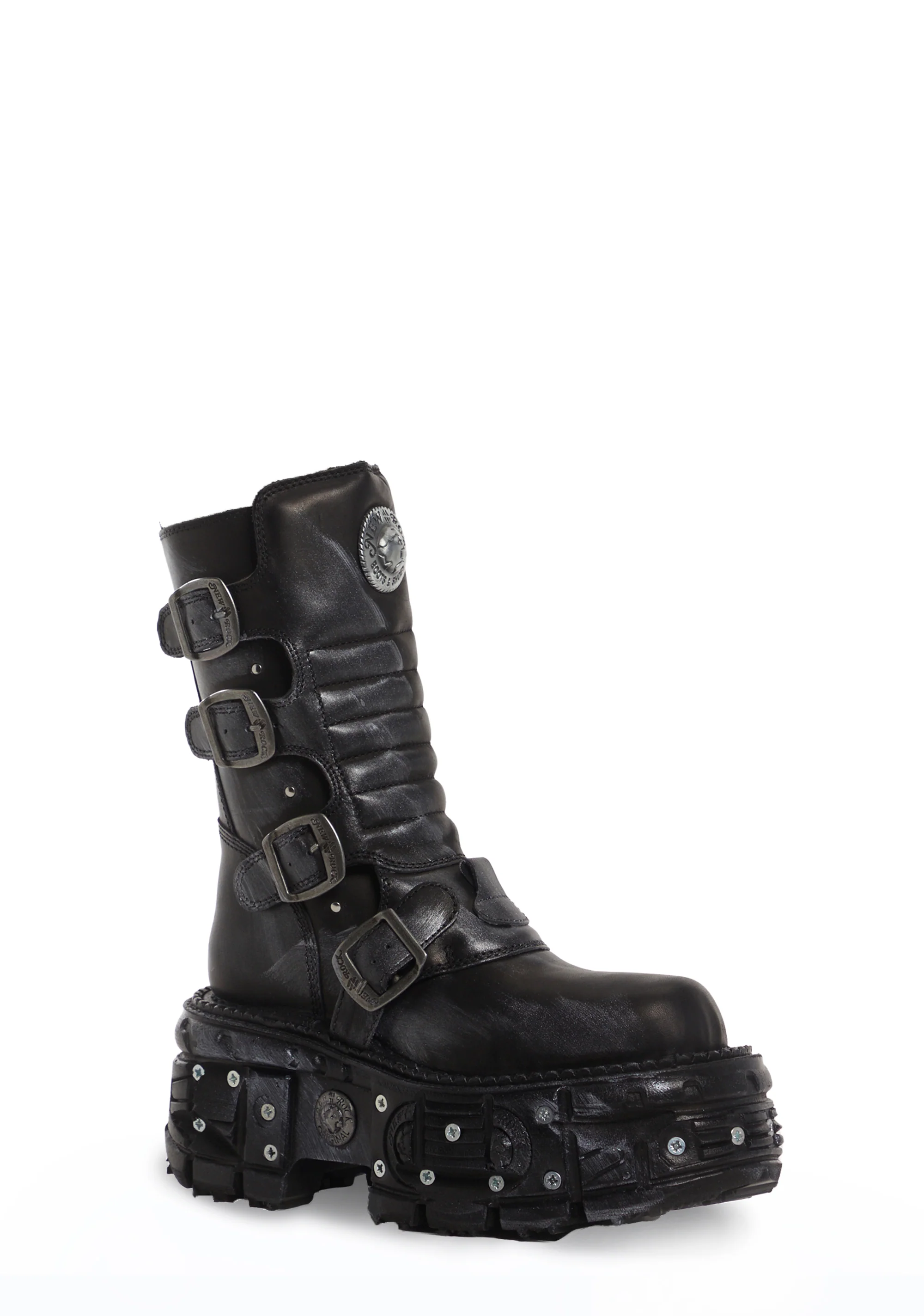 M-373SC-C1 Leather Platform Boots - Image 2