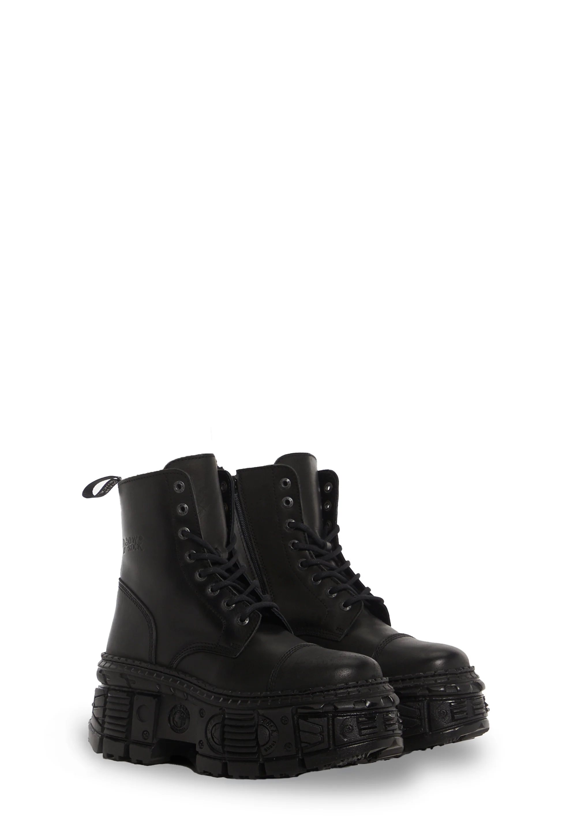 M-WALL083C-S5 Leather Combat Boots - Image 3