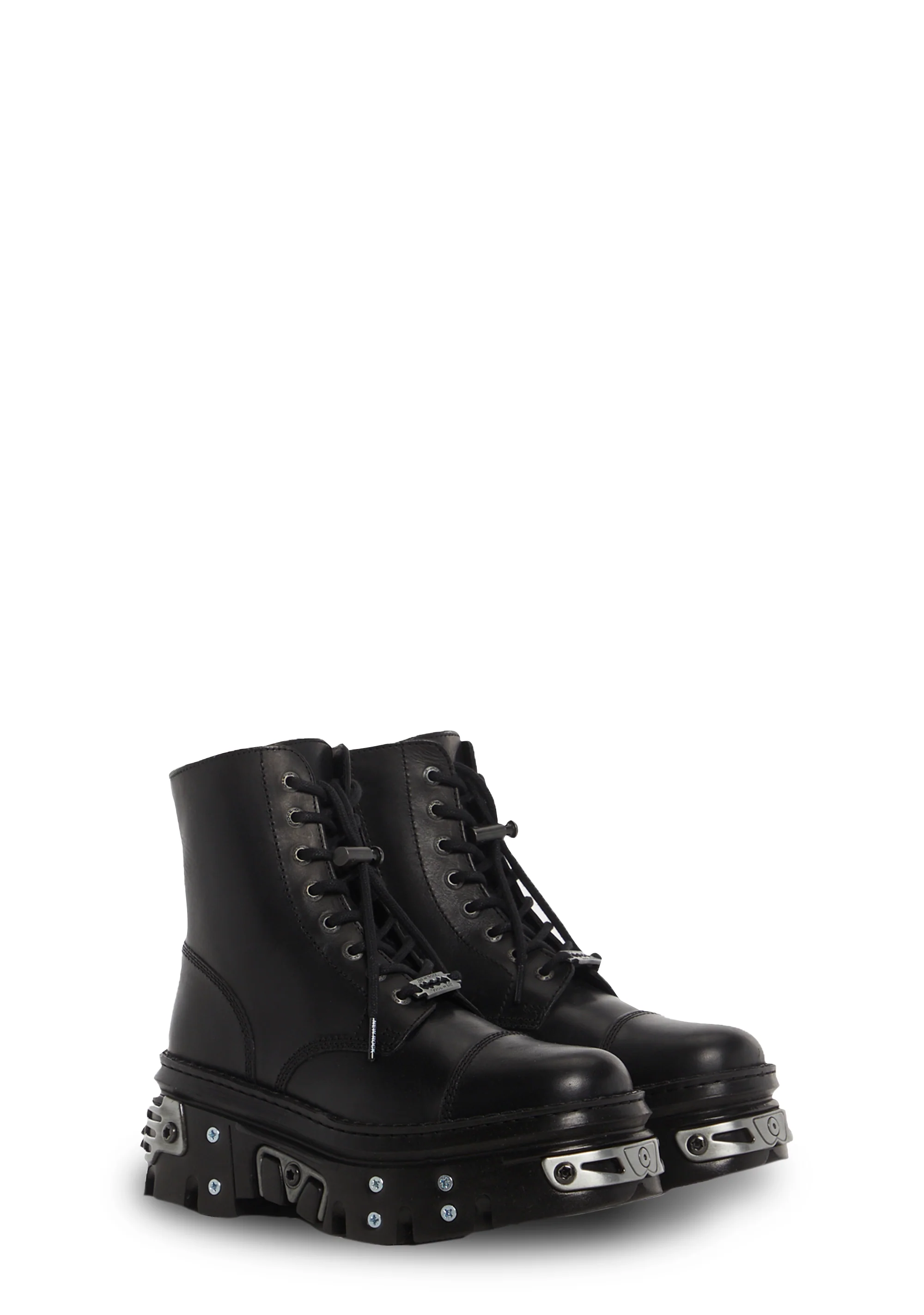 M-WALL083CCT-S13 Leather Combat Boots - Image 3