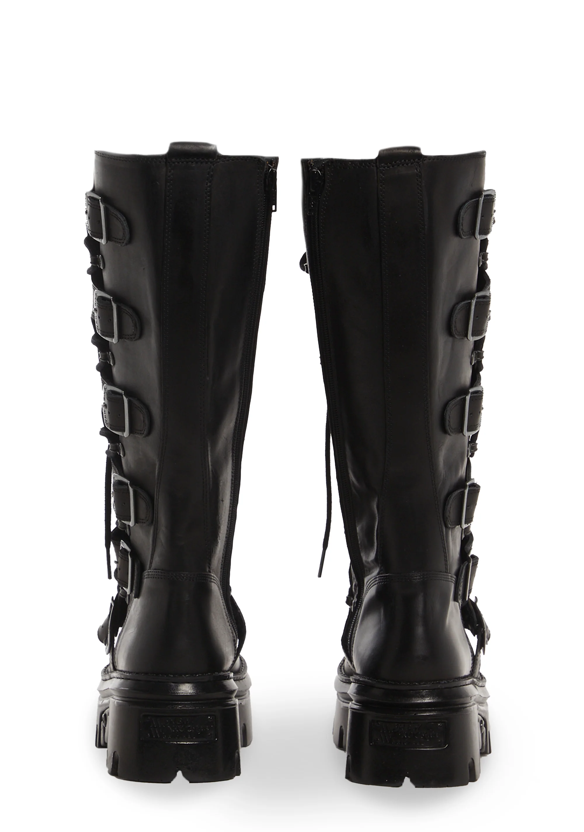 M-WALL272-S1 Leather Knee High Boots - Image 3