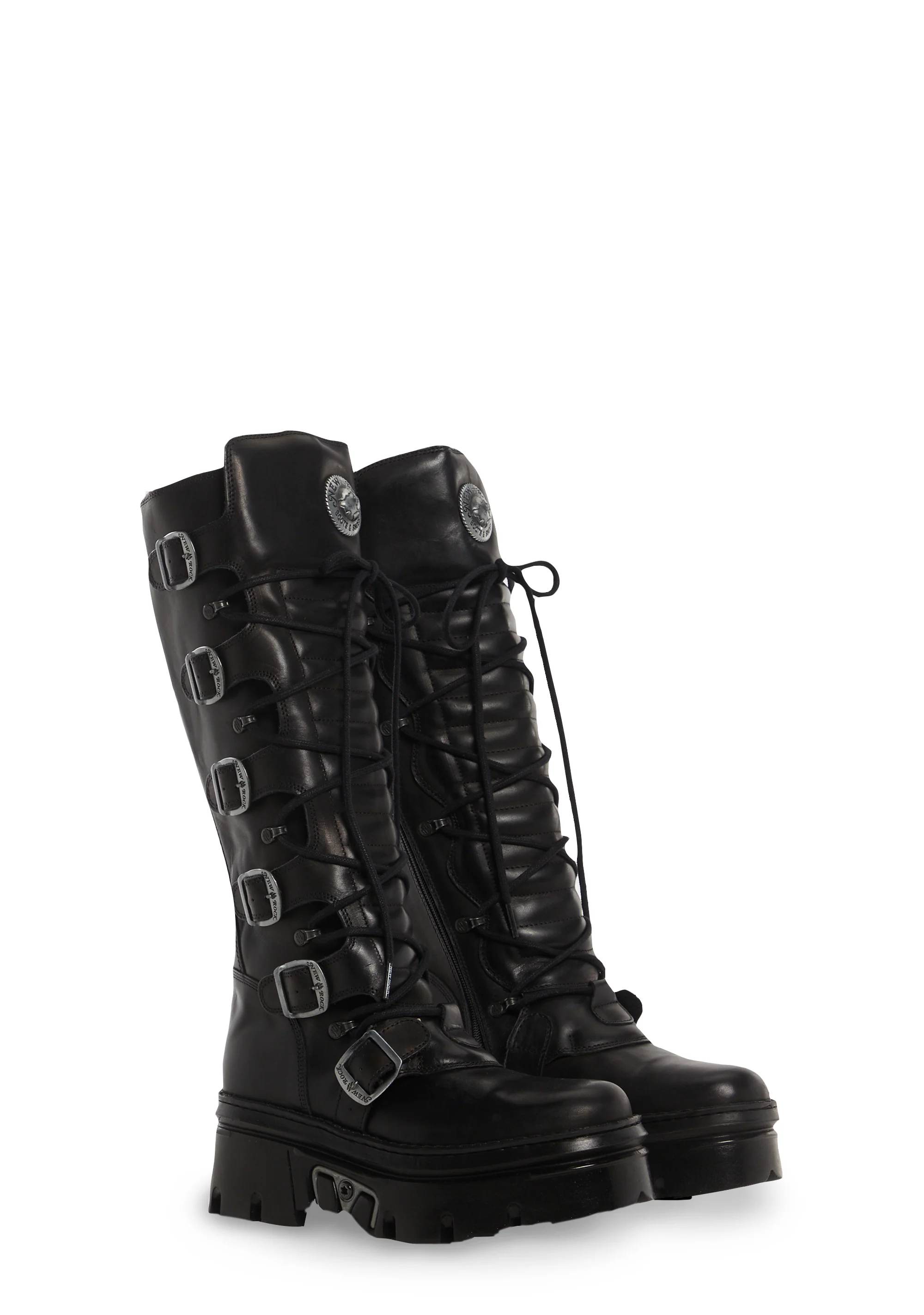 M-WALL272-S1 Leather Knee High Boots - Image 4