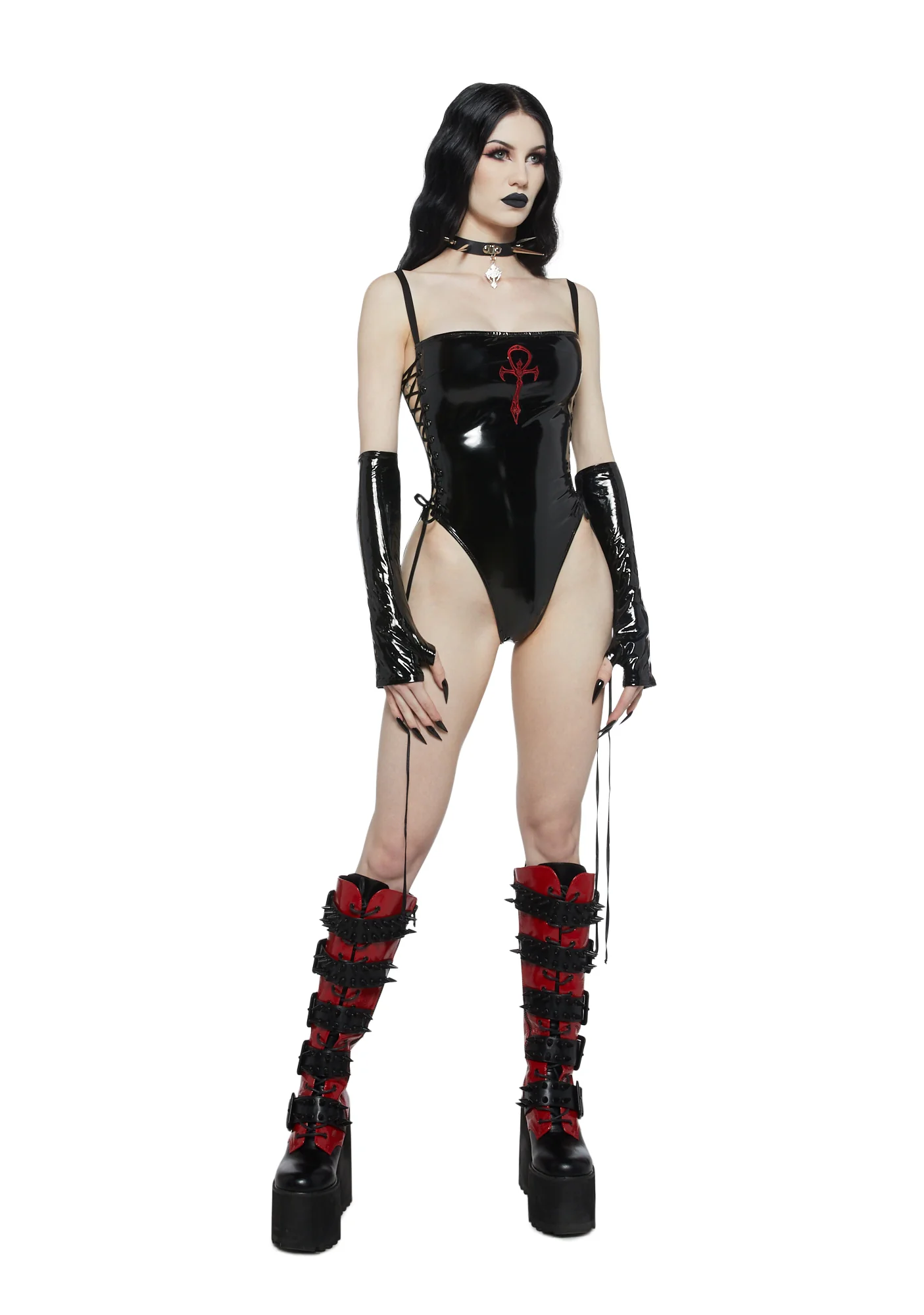 Eternal Connections Vinyl Bodysuit - Image 2