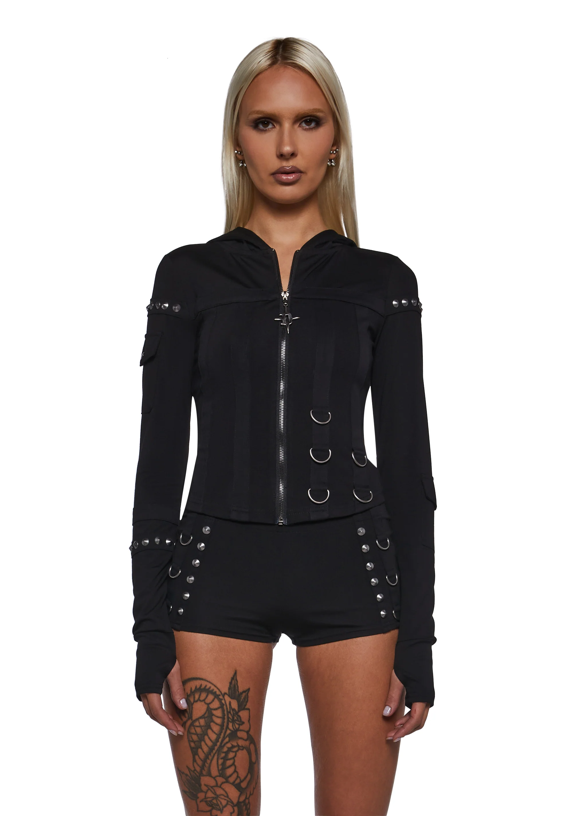 Ego Fitted Corset Sweater With Hardware - Image 8