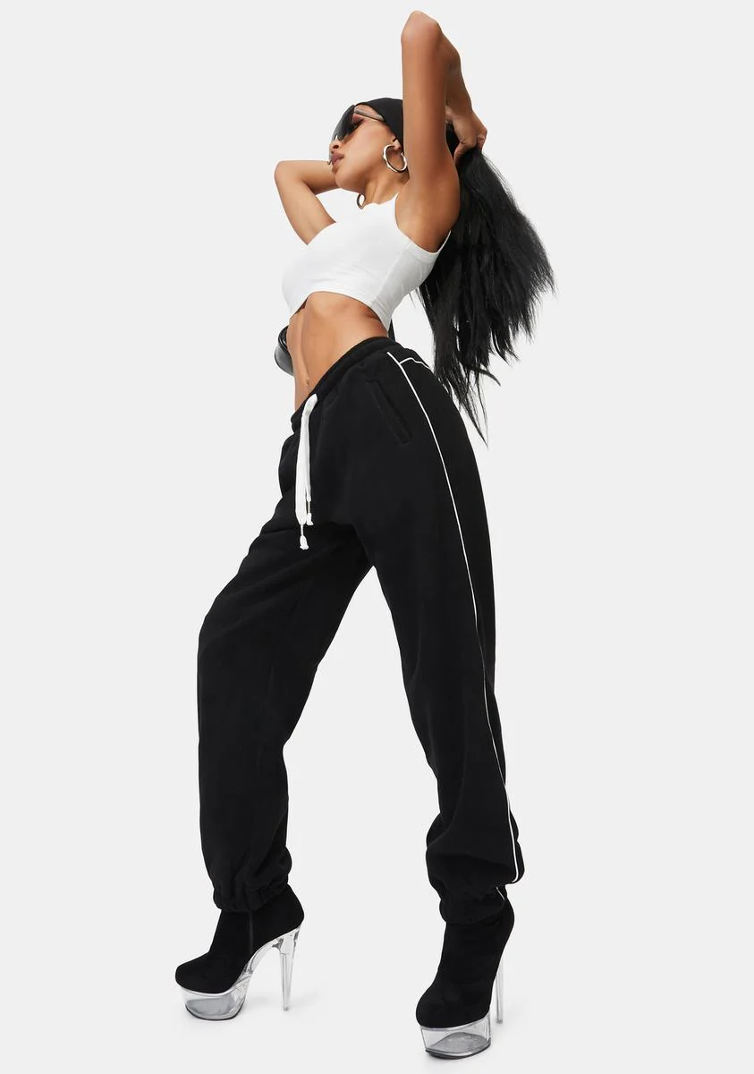 Black Roxanne Sweatpants - Image 2