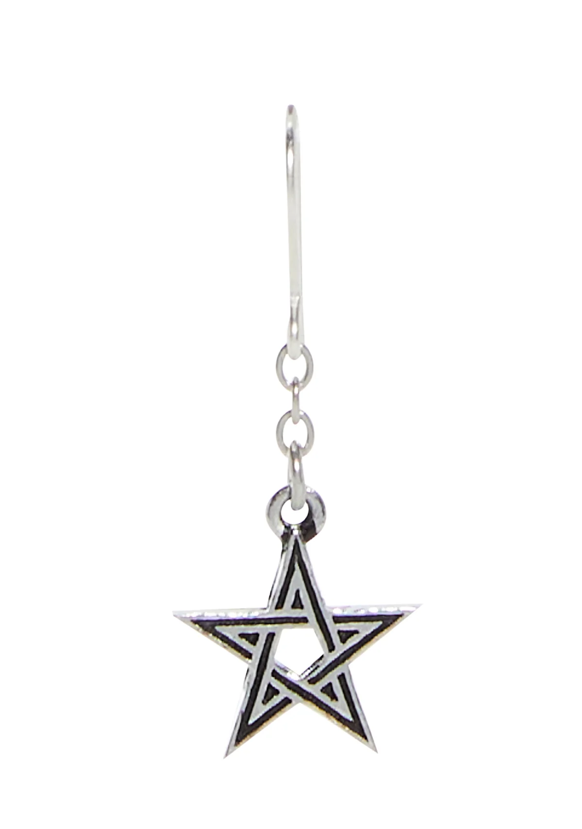 Black Star Drop Earrings - Image 2