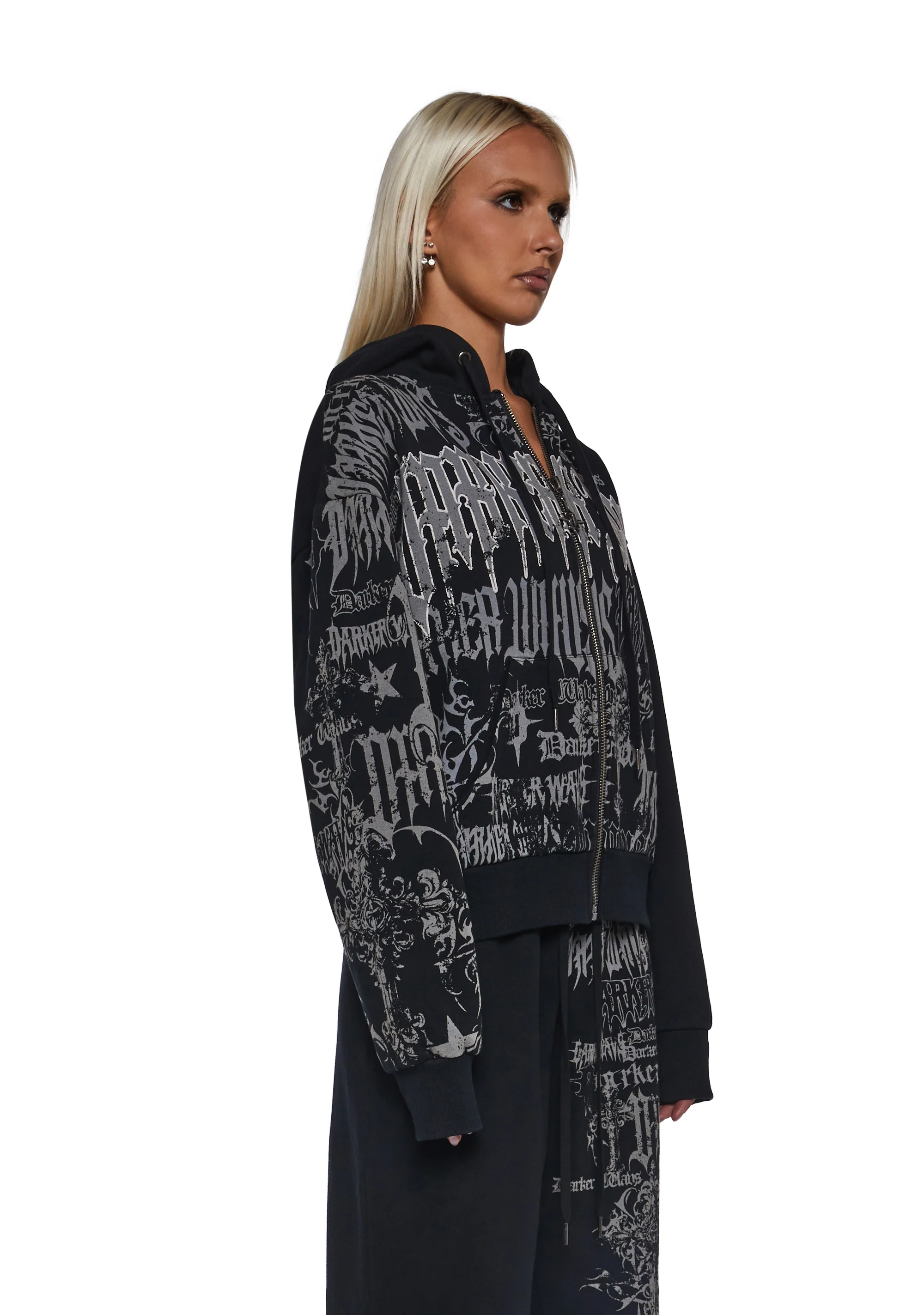 Ego Zip-Up Hoodie With Graphics - Image 3
