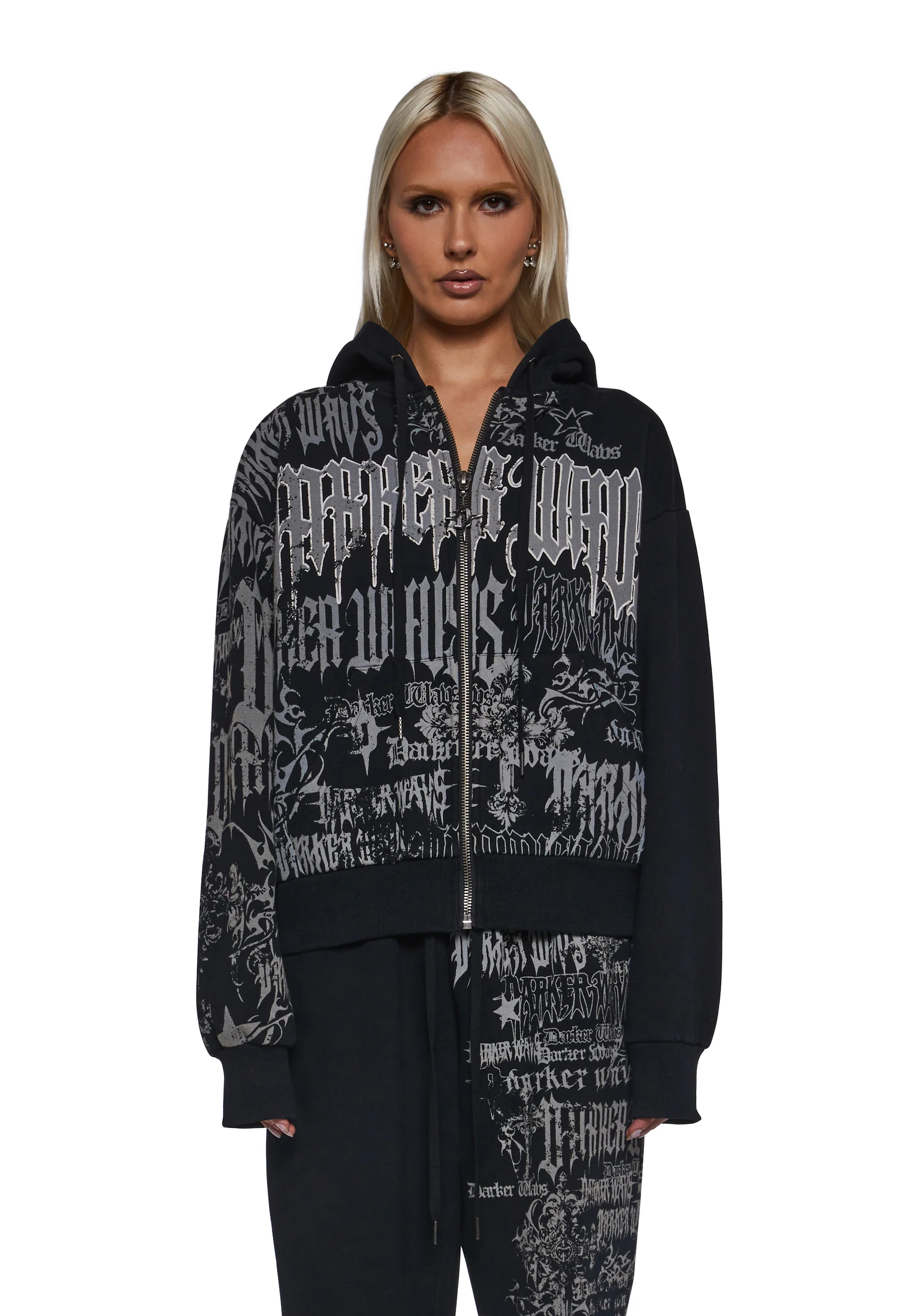 Ego Zip-Up Hoodie With Graphics - Image 6
