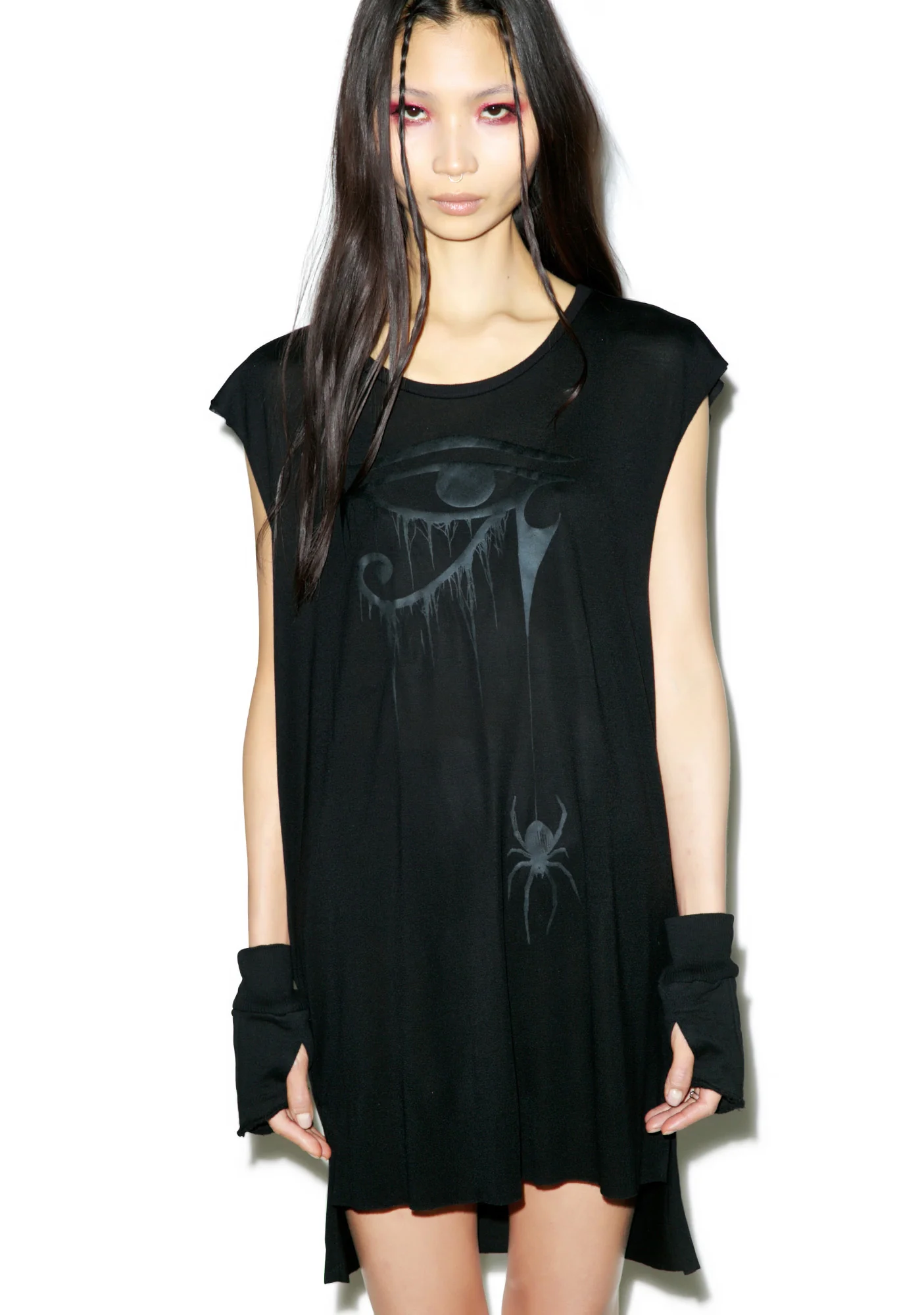 Blackest Black Sheer Jersey Top - Image 2