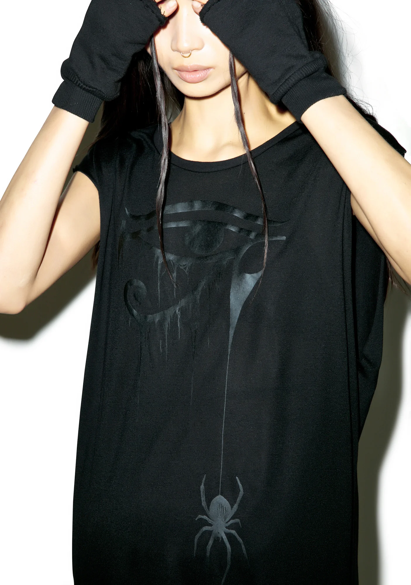 Blackest Black Sheer Jersey Top - Image 3