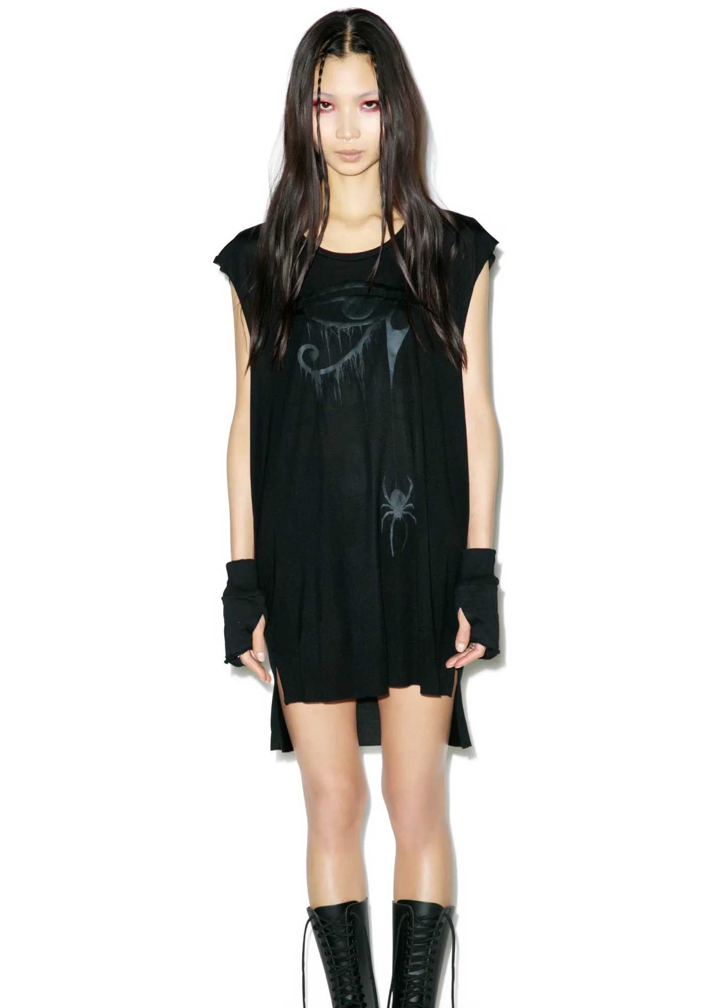 Blackest Black Sheer Jersey Top - Image 5