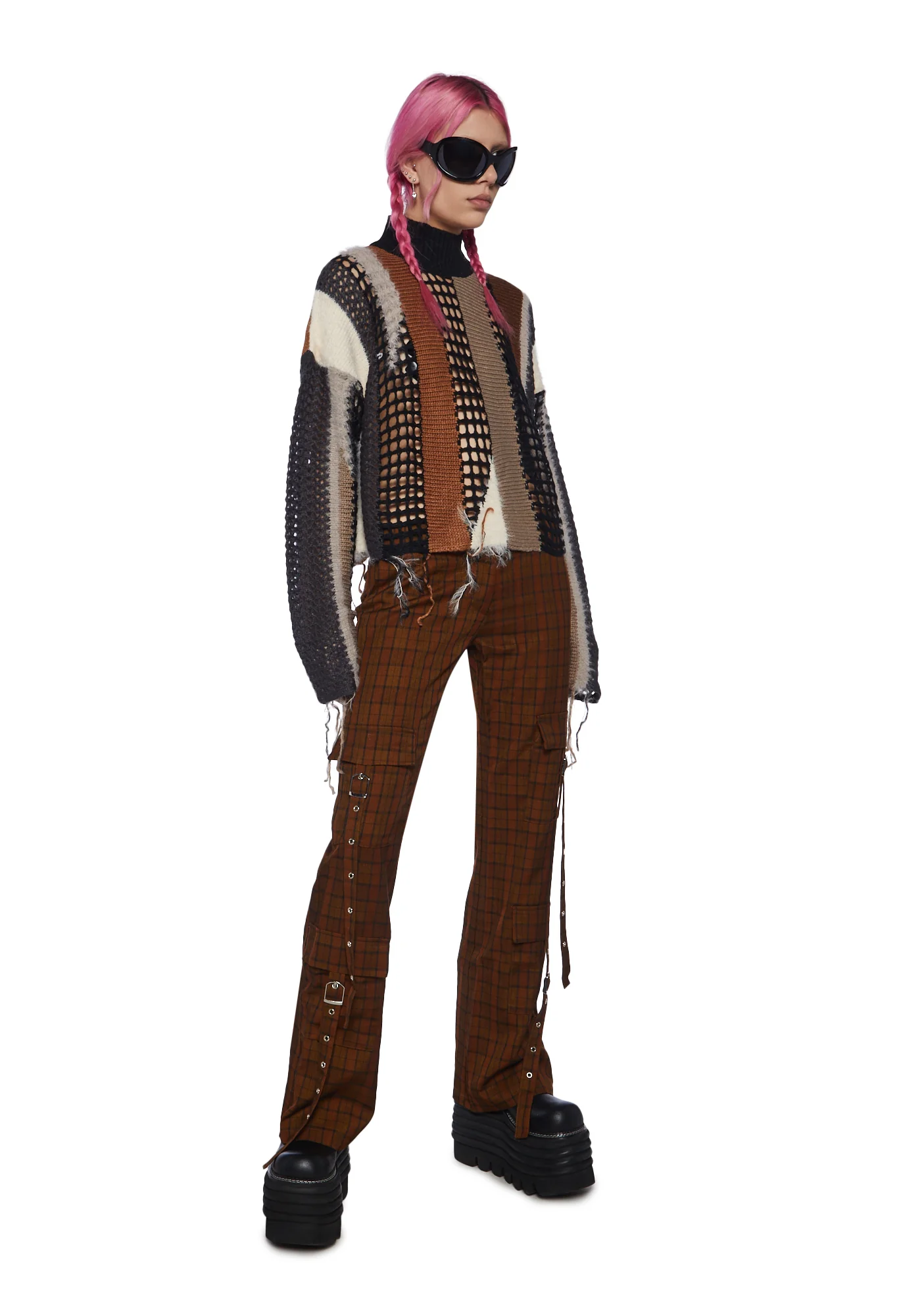 Blake Check Flare Pants - Image 2
