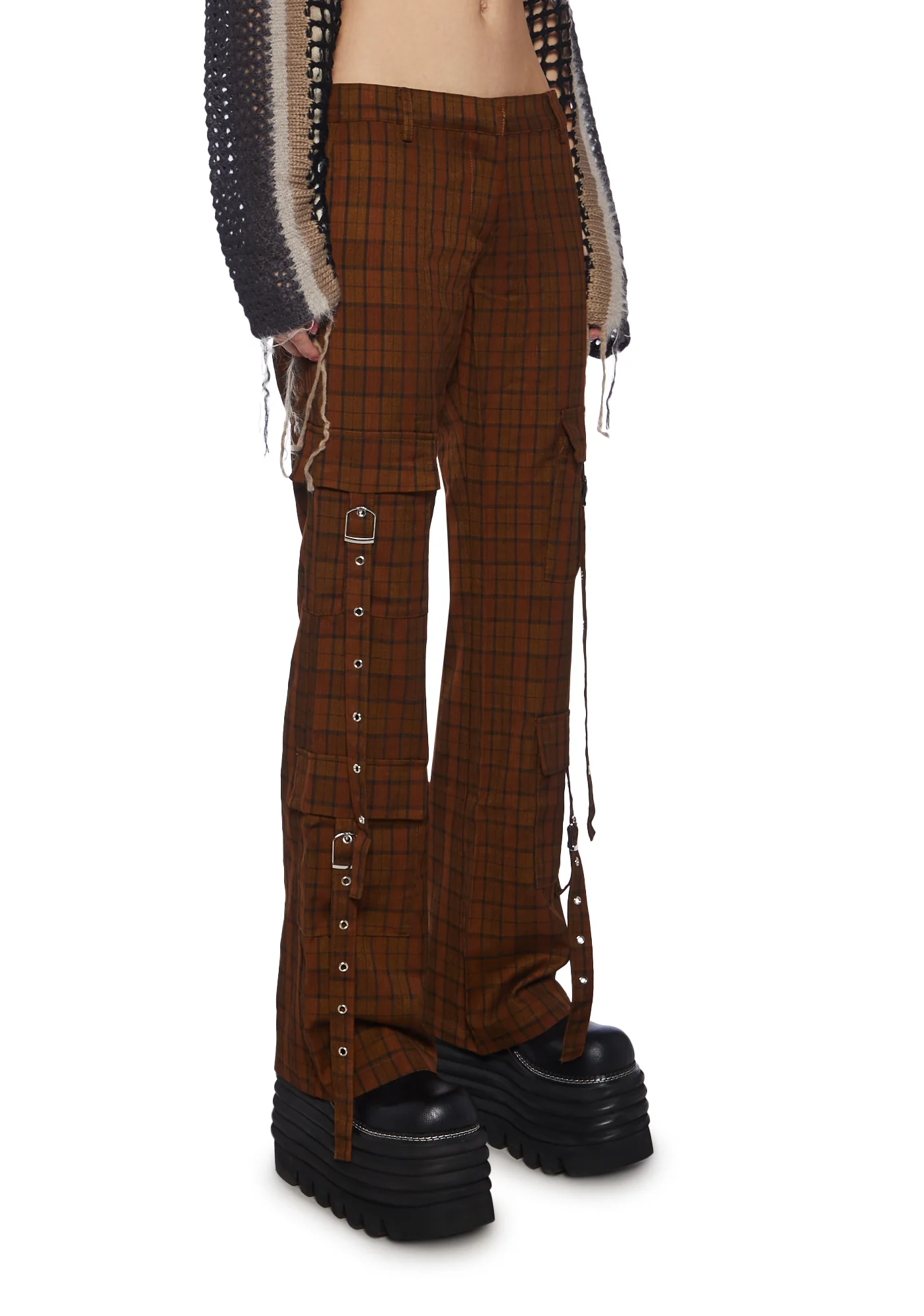 Blake Check Flare Pants - Image 3