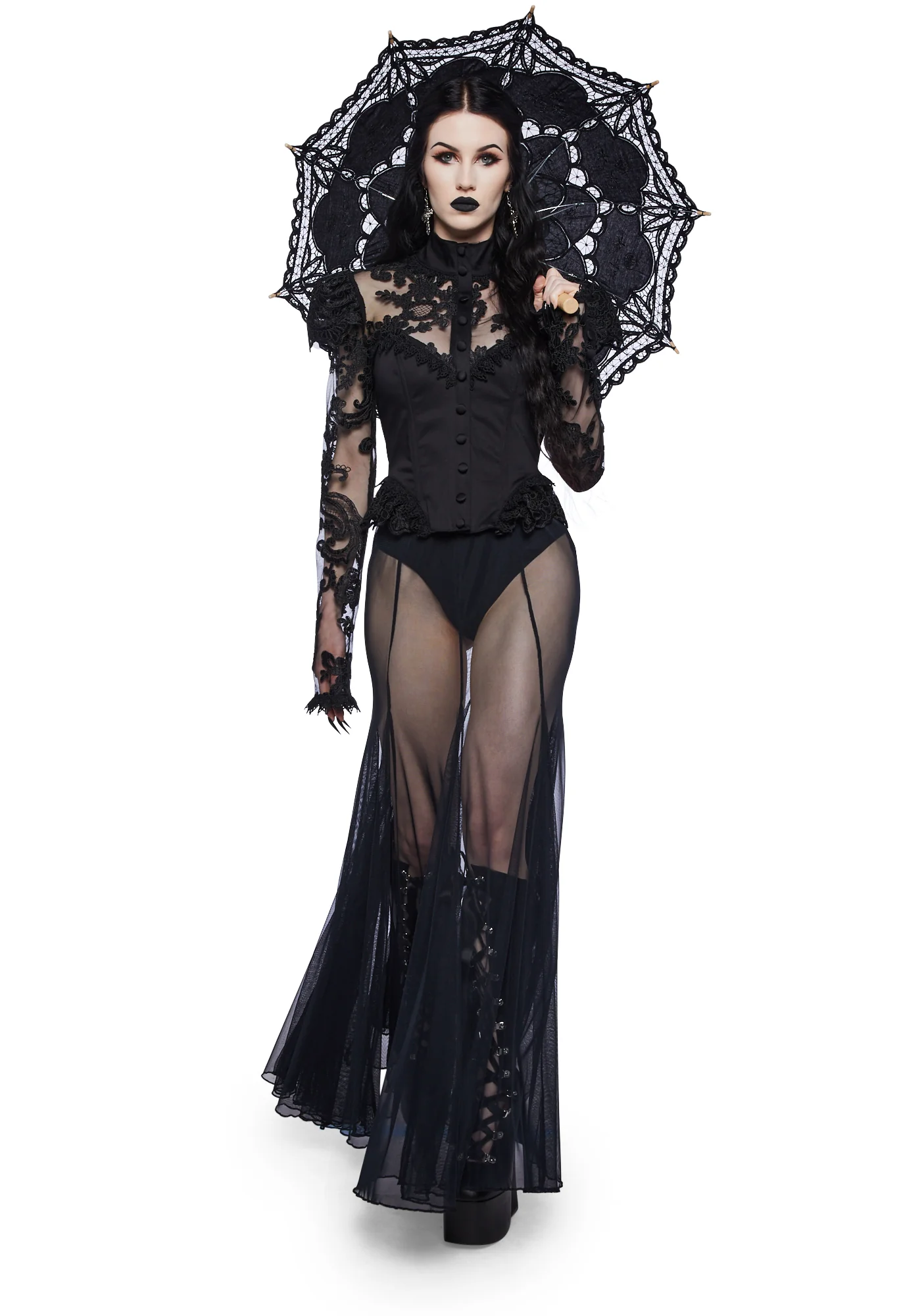 Dark Trysts Lace Top - Image 5