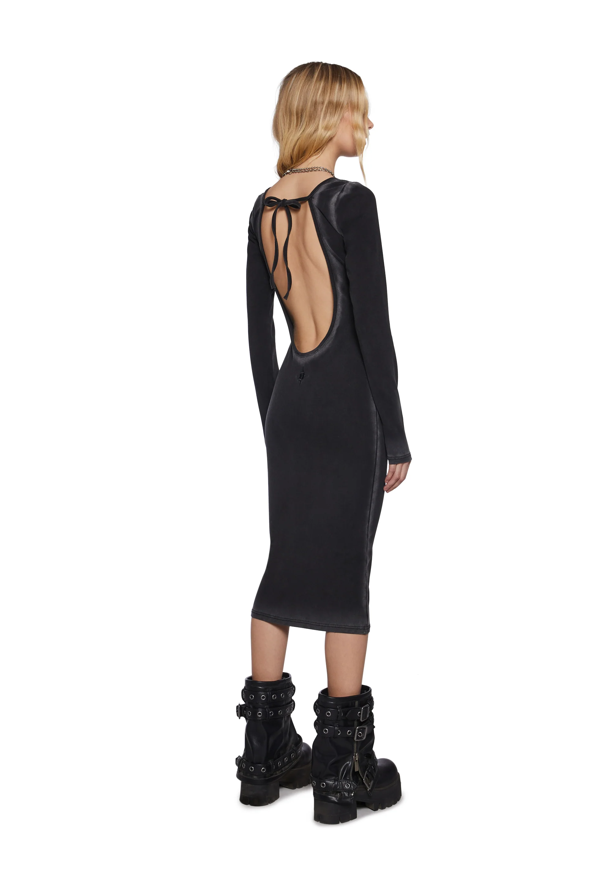 Chord Bleached Midi Dress - Image 4