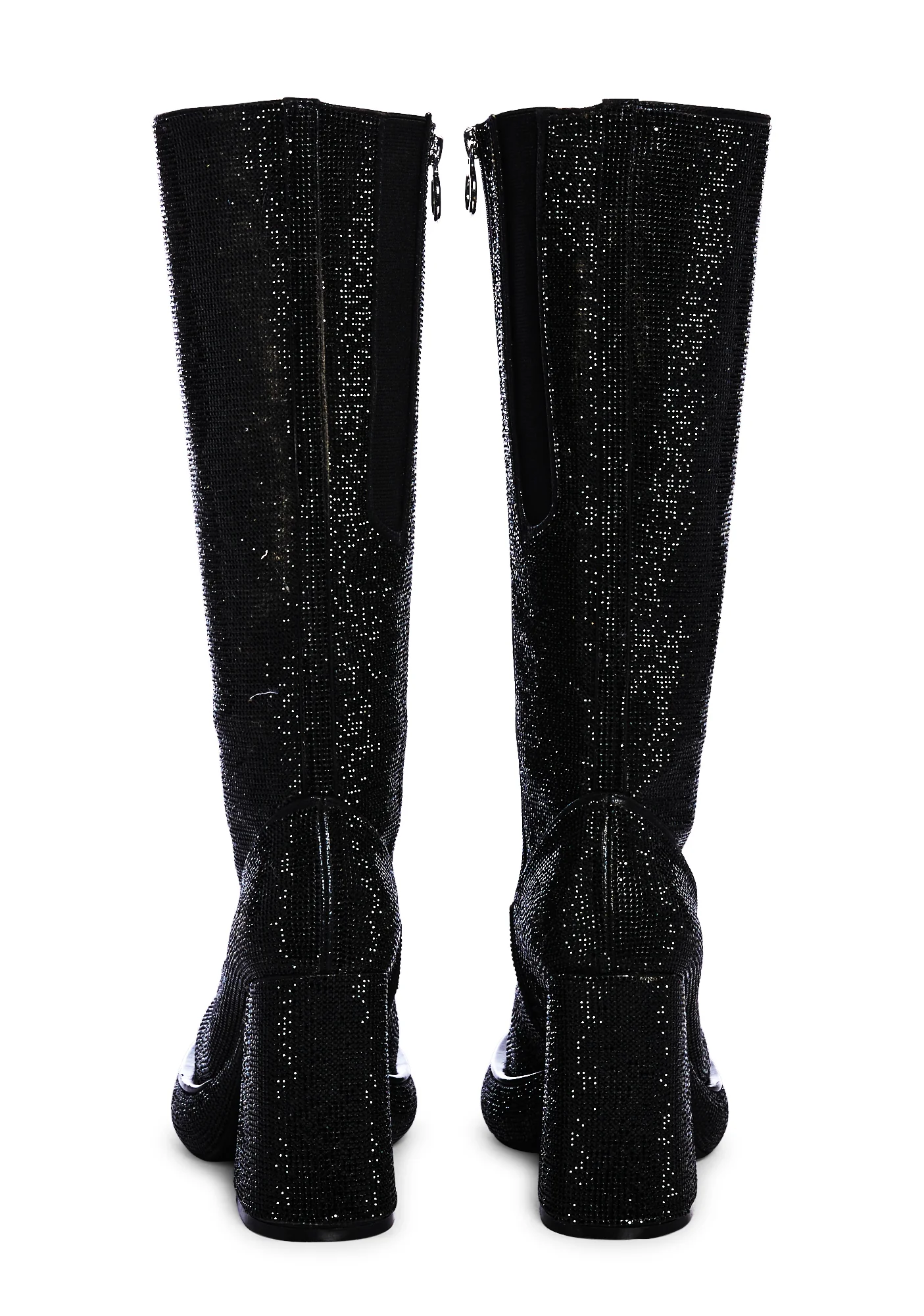 Bling It Up Platform Boots - Black - Image 4