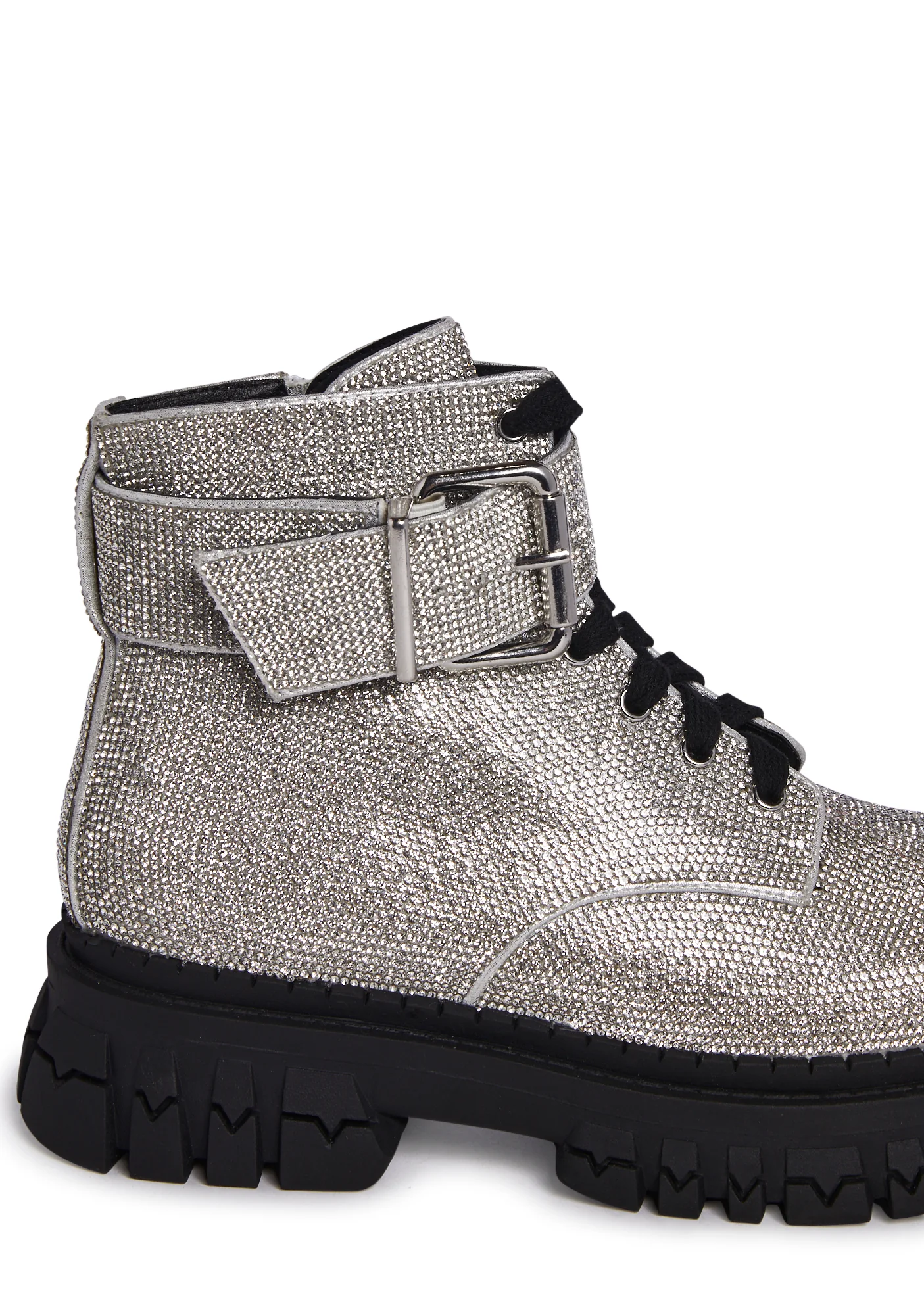 Hype Status Combat Boots - Silver - Image 2