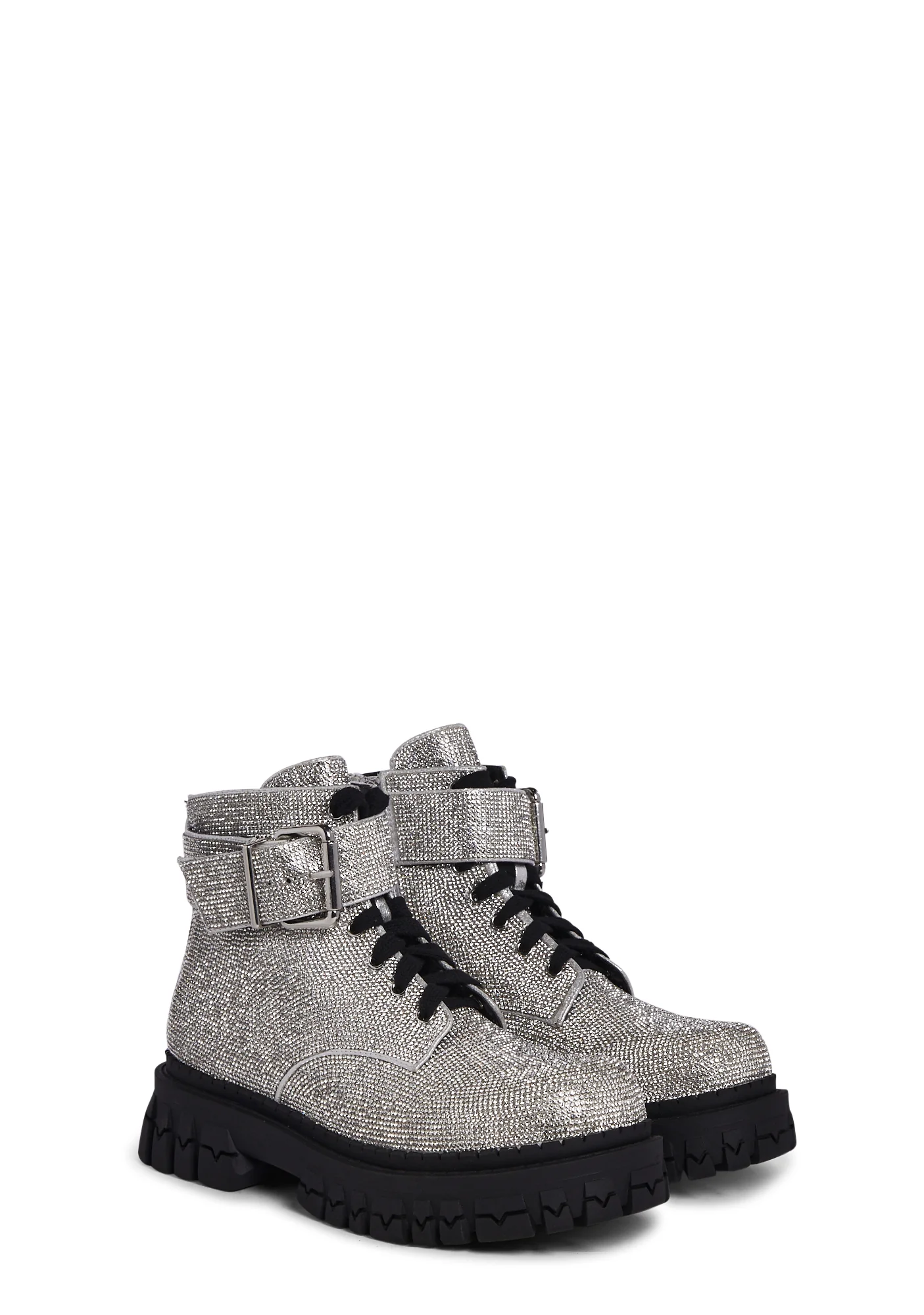 Hype Status Combat Boots - Silver - Image 3