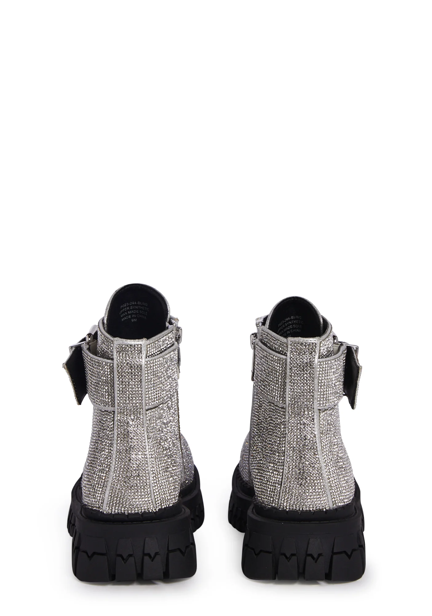 Hype Status Combat Boots - Silver - Image 4