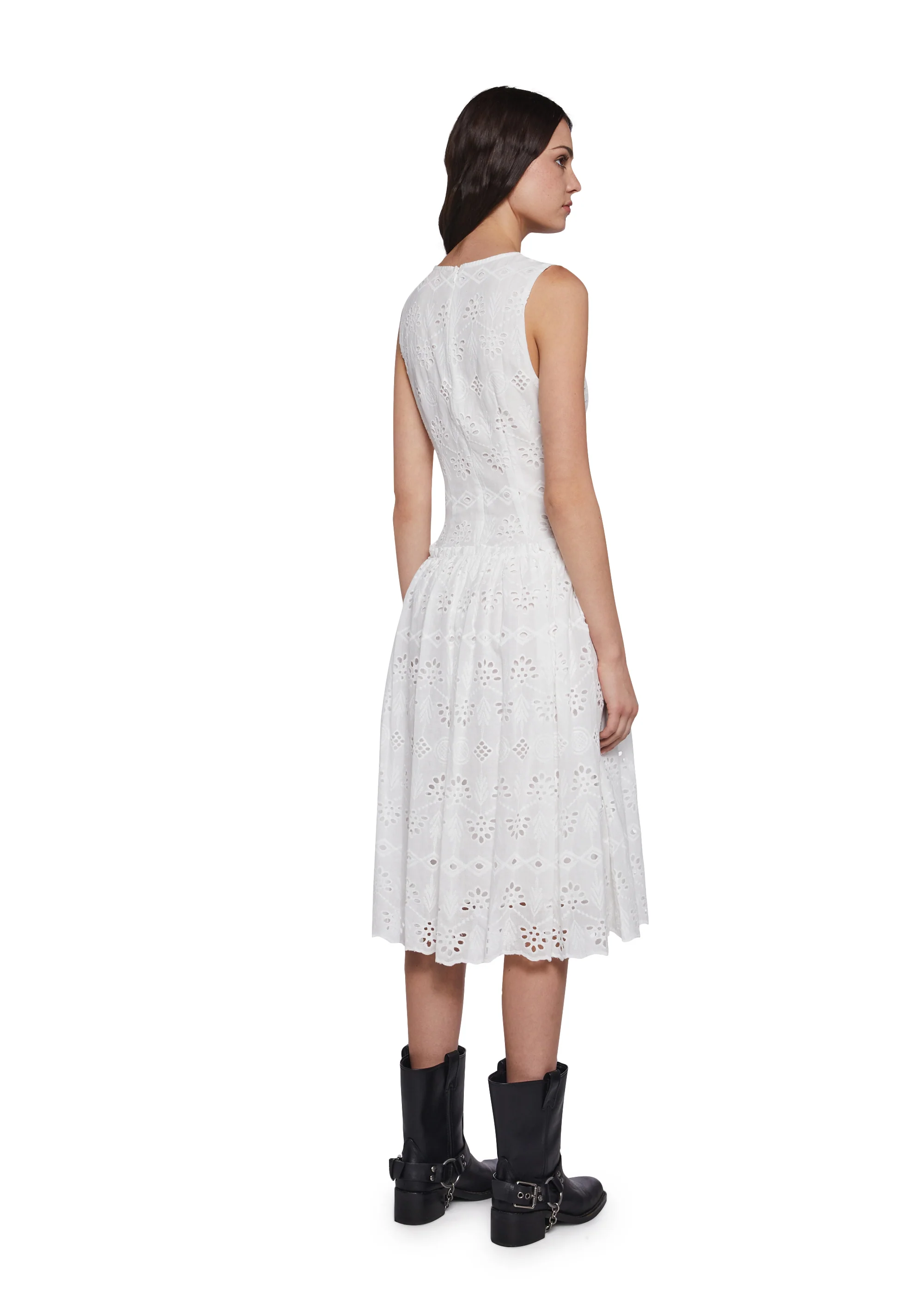 Blissful Breeze Eyelet Midi Dress - Image 4