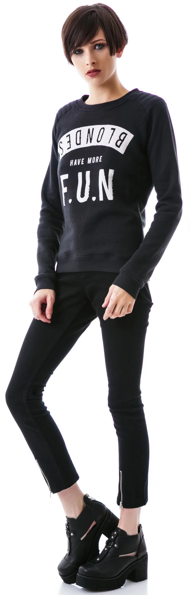 Blondes Have More Fun Pullover Sweatshirt - Image 2