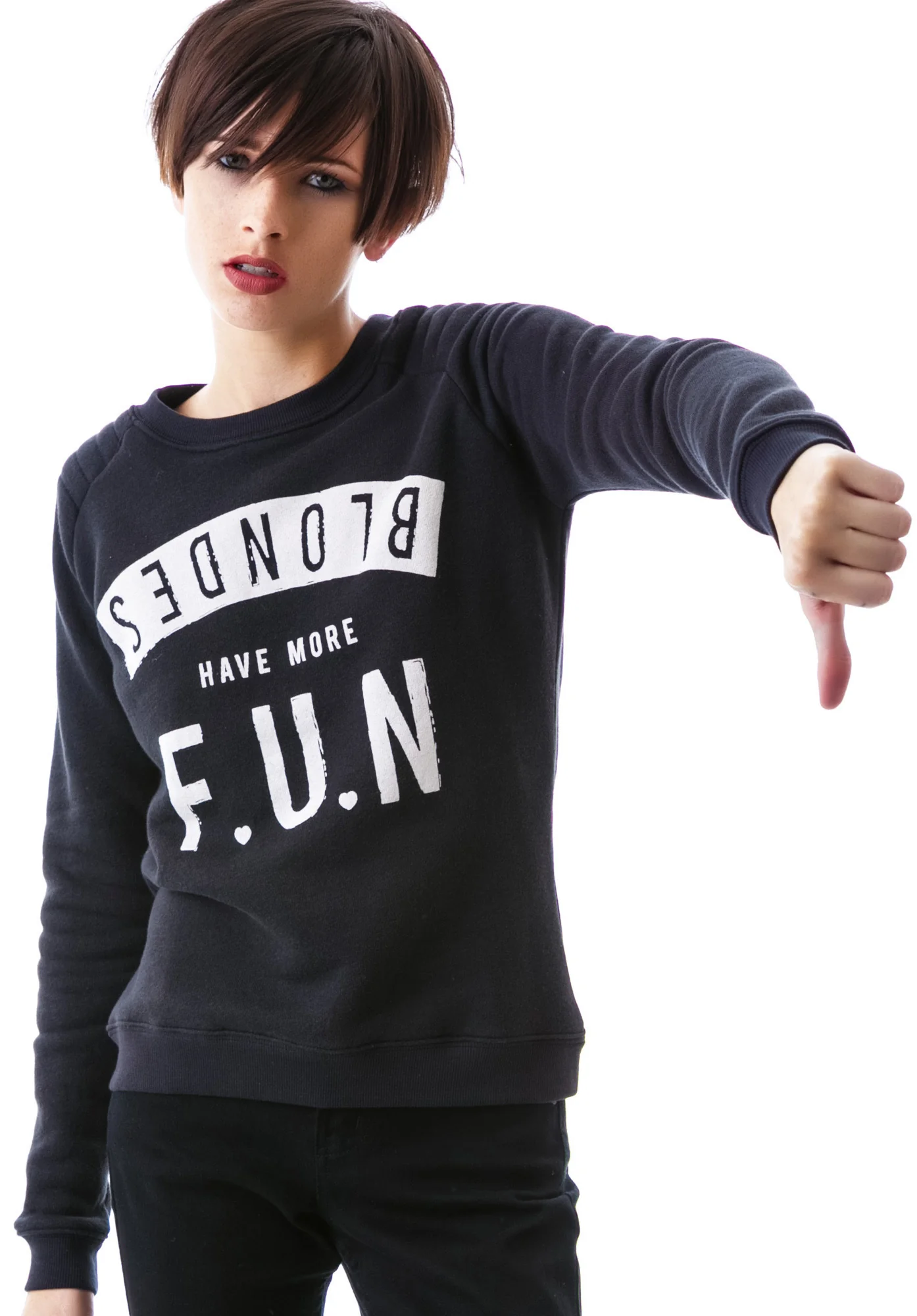 Blondes Have More Fun Pullover Sweatshirt - Image 3