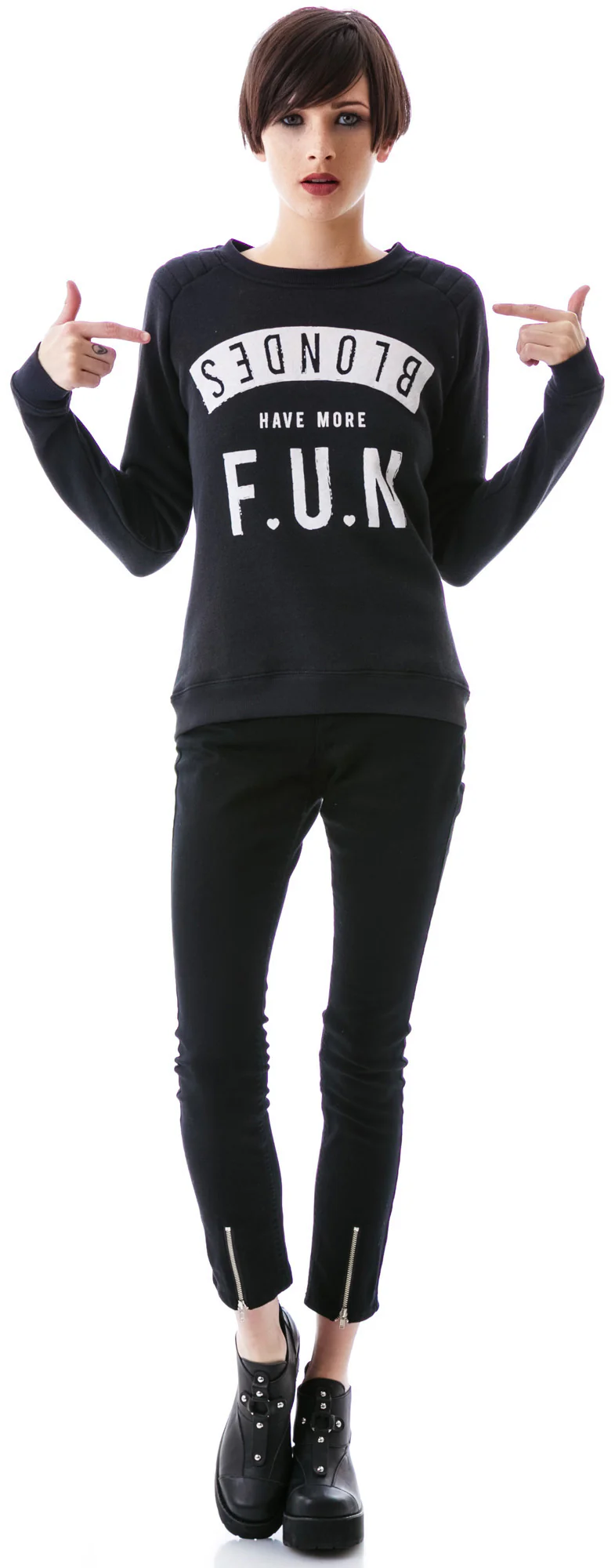 Blondes Have More Fun Pullover Sweatshirt - Image 4