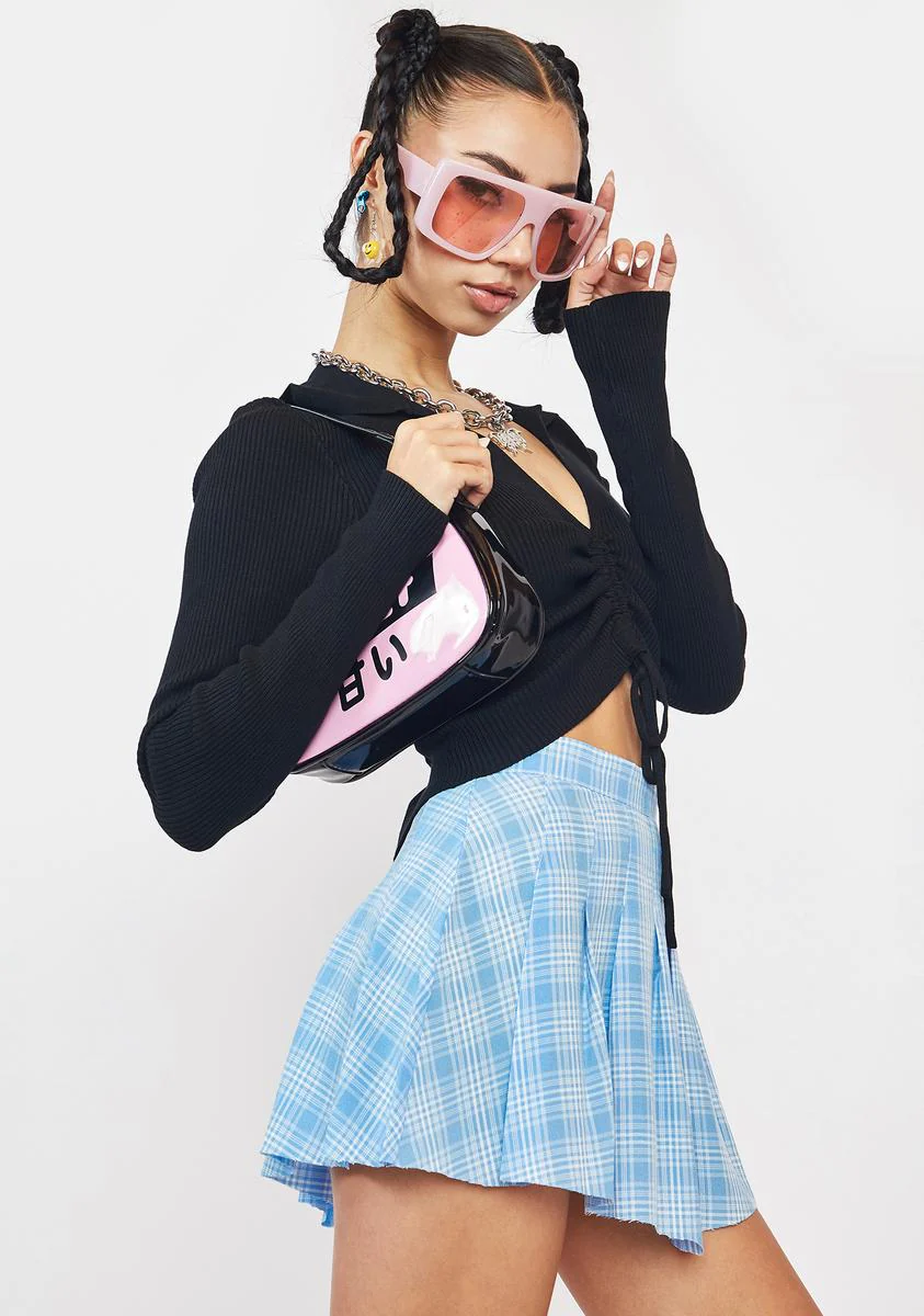 Blue Emily Plaid Skirt - Image 2