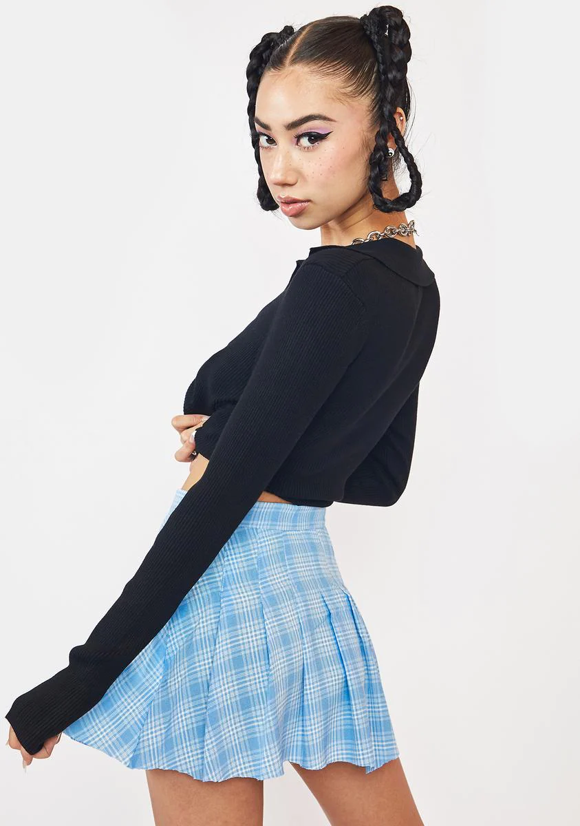 Blue Emily Plaid Skirt - Image 4