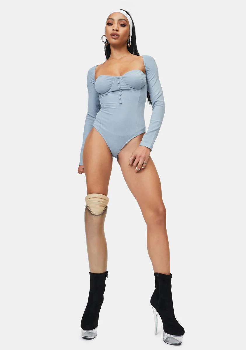 Blue Malone Knit Bodysuit - Image 3