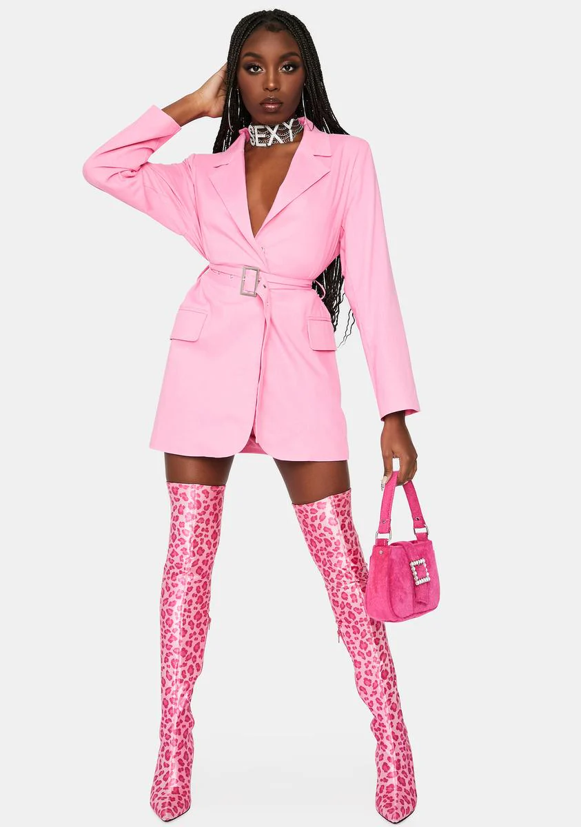 Blush One Of Them Belted Blazer - Image 3