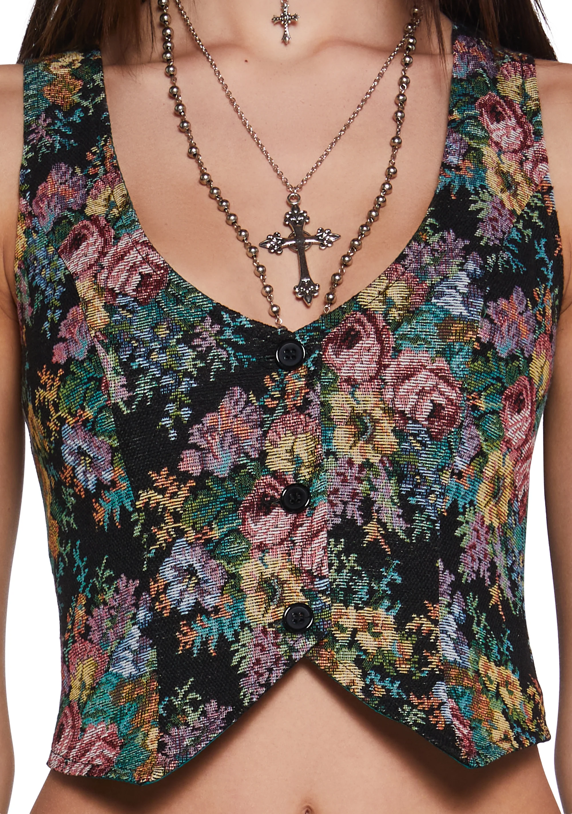 Boheme Garden Jacquard Vest - Image 5