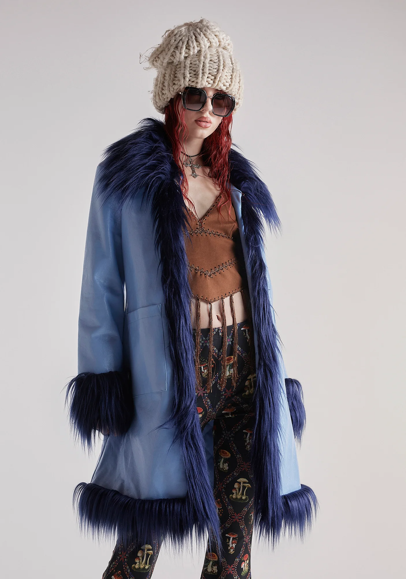 Boho Breeze Faux Fur Coat - Image 6
