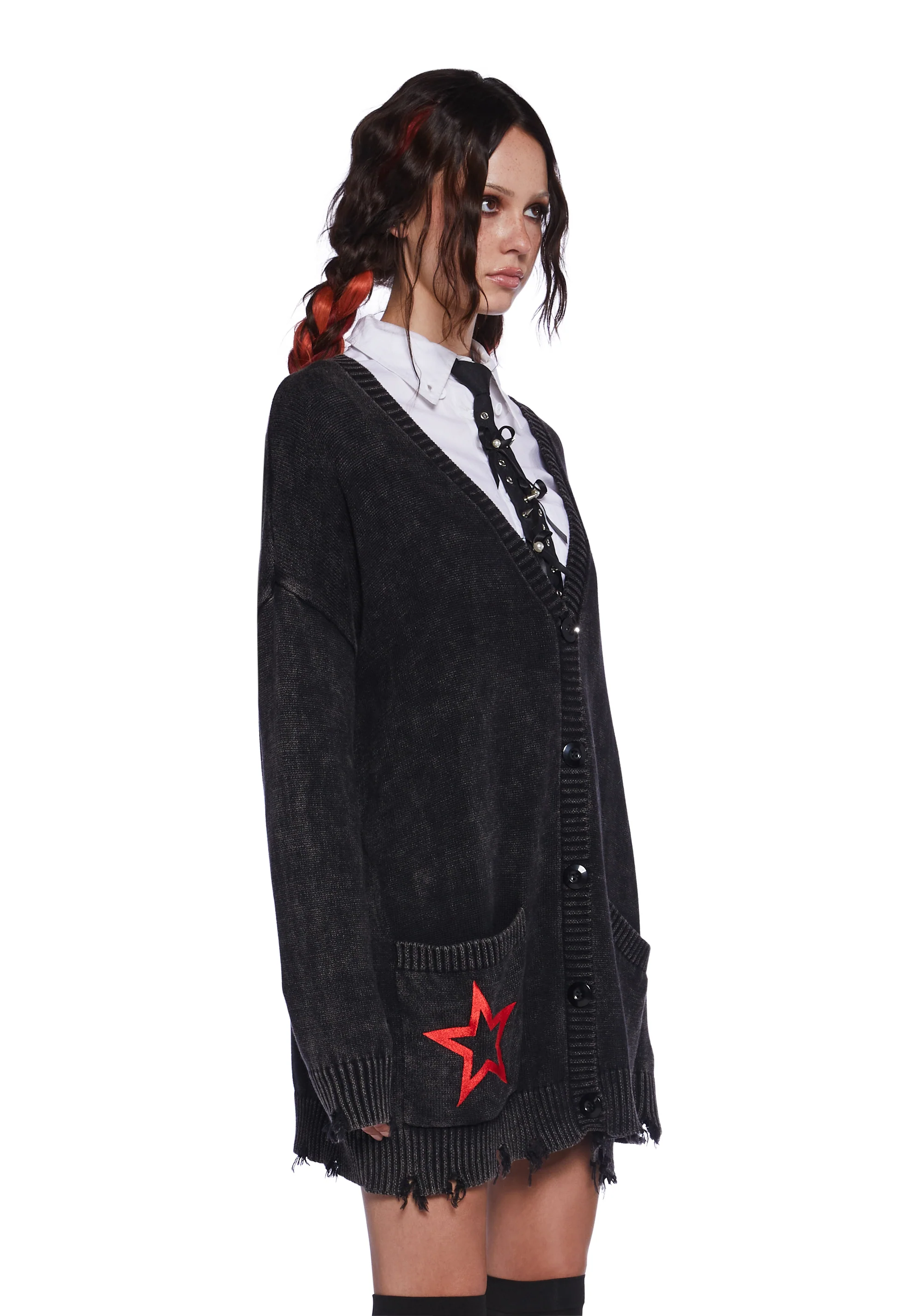 Bonita Distressed Cardigan - Image 3