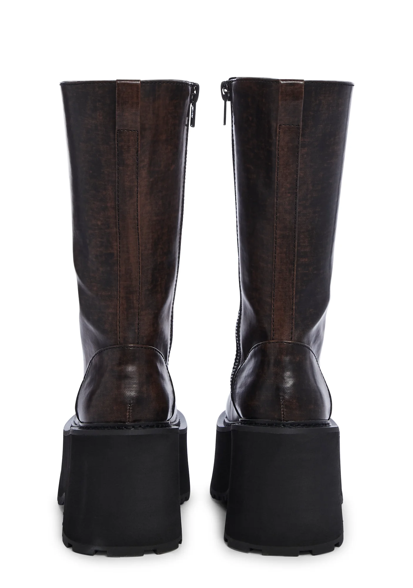 Booked Out Combat Boots - Brown - Image 4