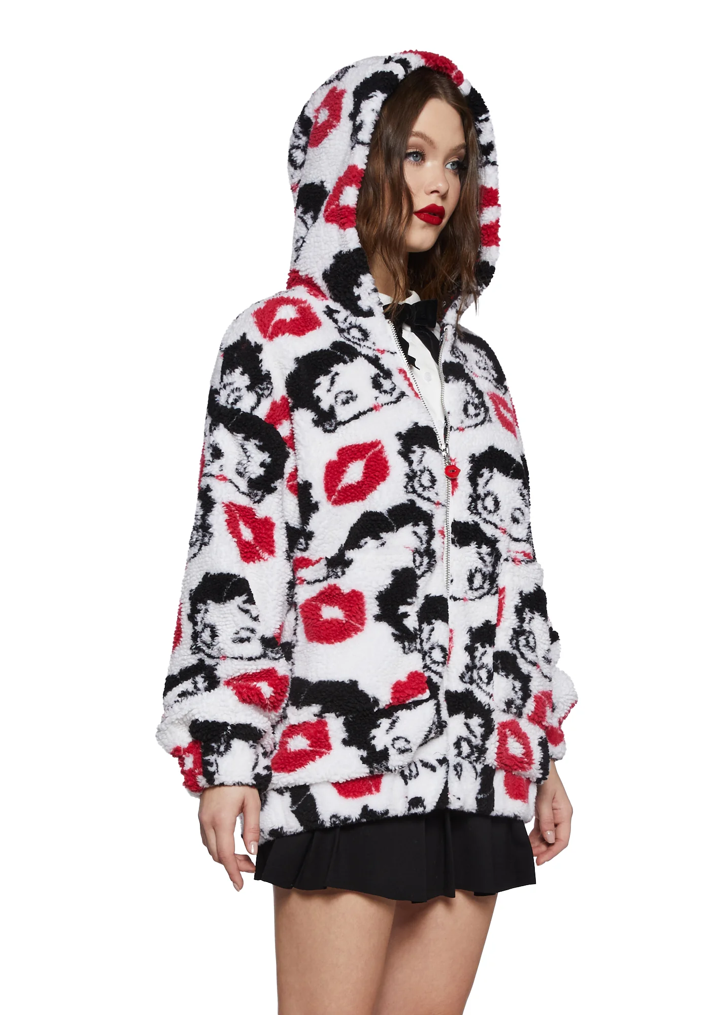 Boop-A-Licious Hooded Sherpa Jacket - Image 3