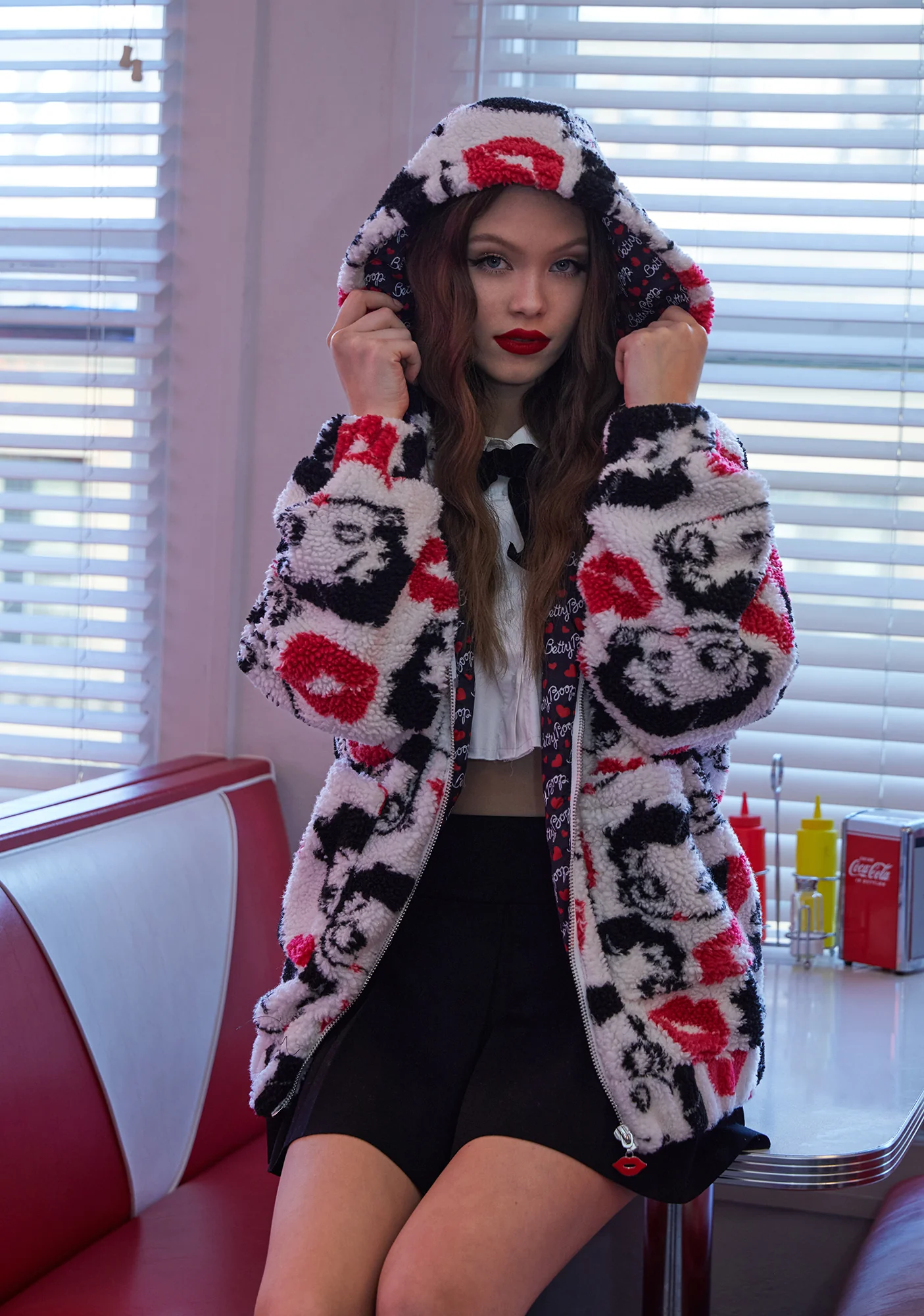 Boop-A-Licious Hooded Sherpa Jacket - Image 8