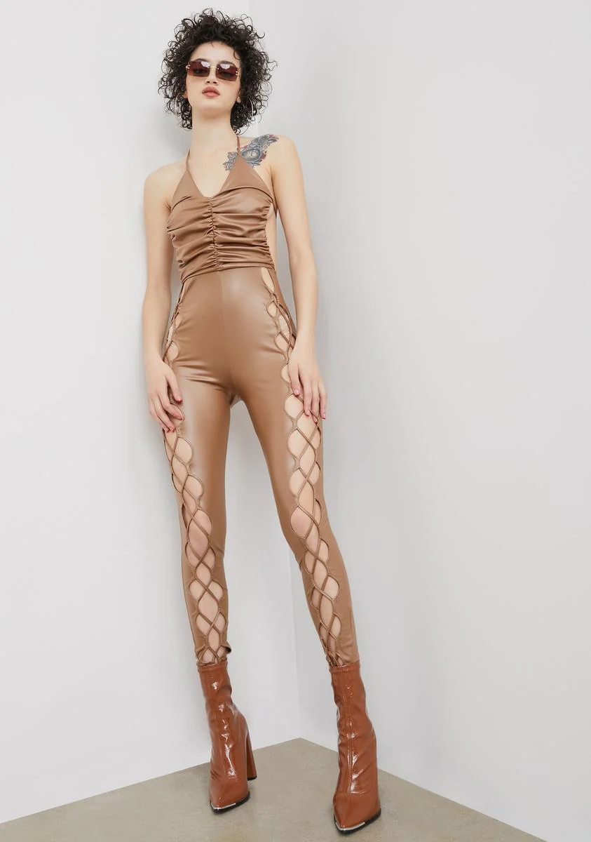 Born Again Vegan Leather Catsuit - Image 3