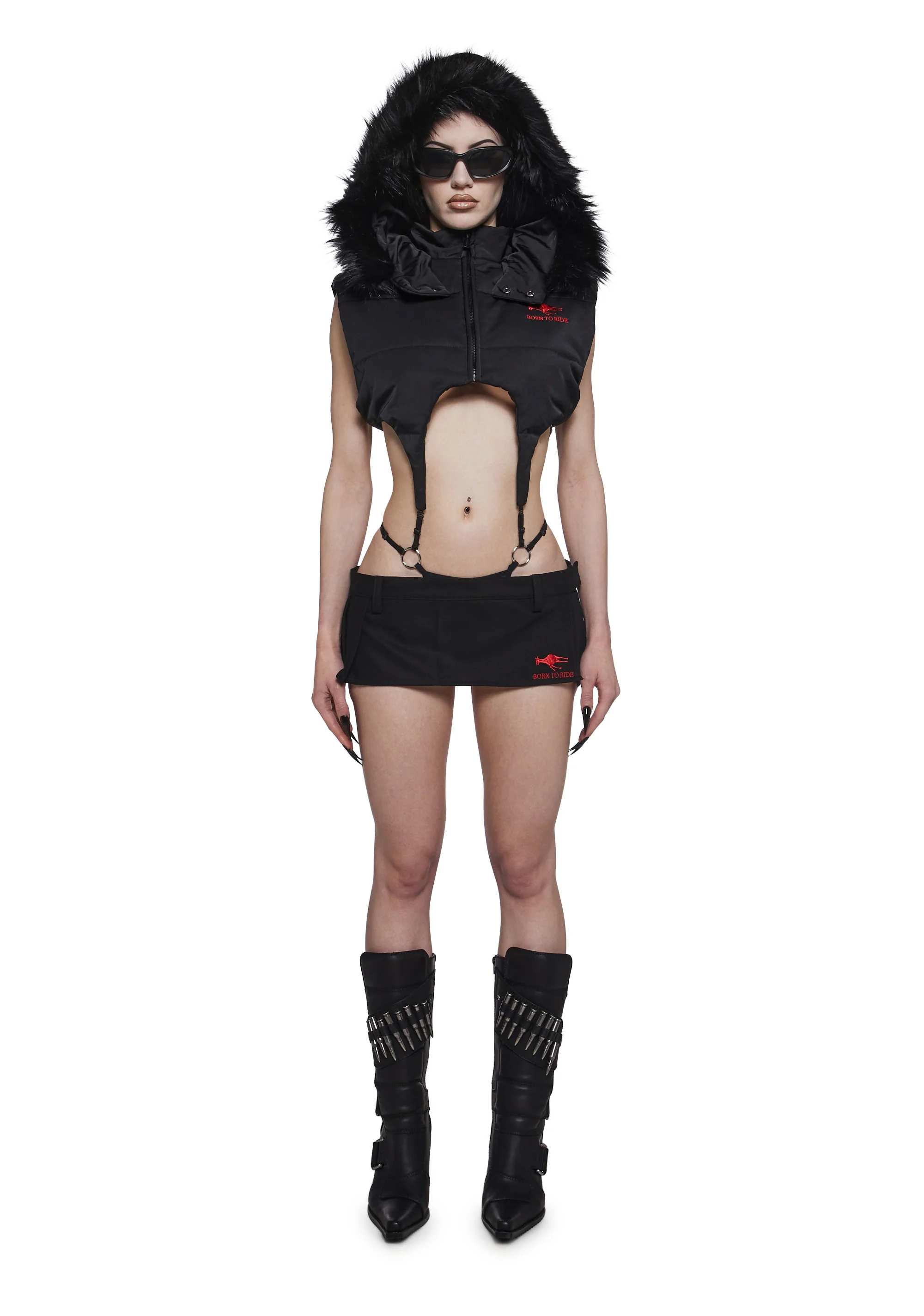 Born To Ride Puffer Vest - Image 2