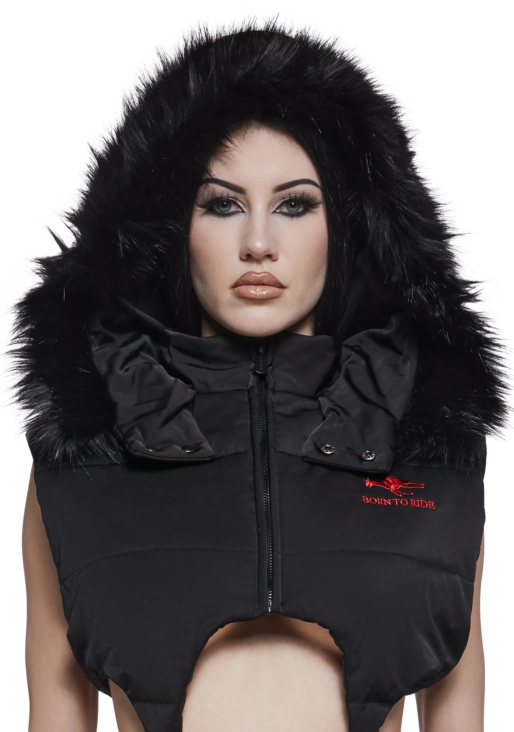 Born To Ride Puffer Vest - Image 5