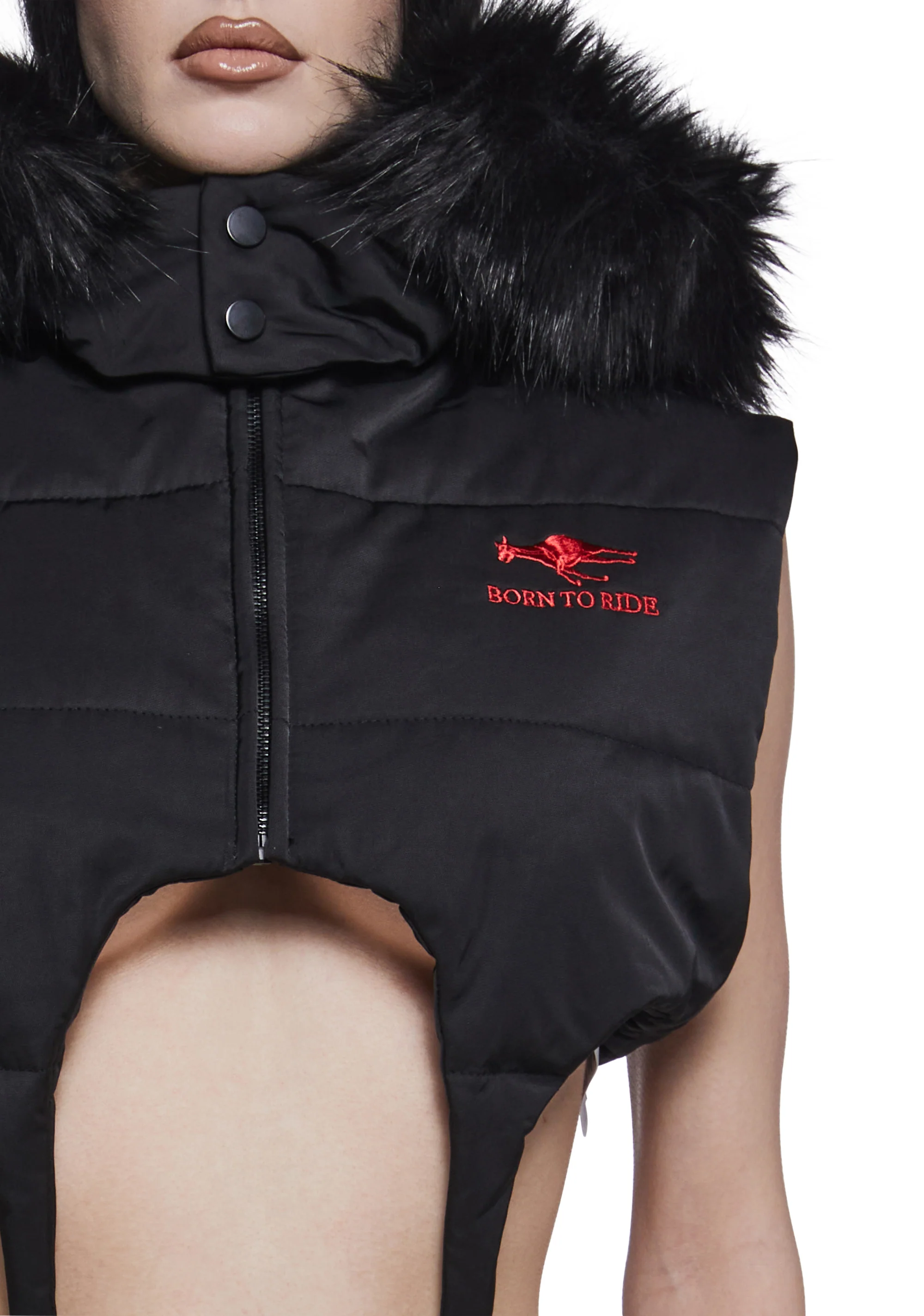 Born To Ride Puffer Vest - Image 6